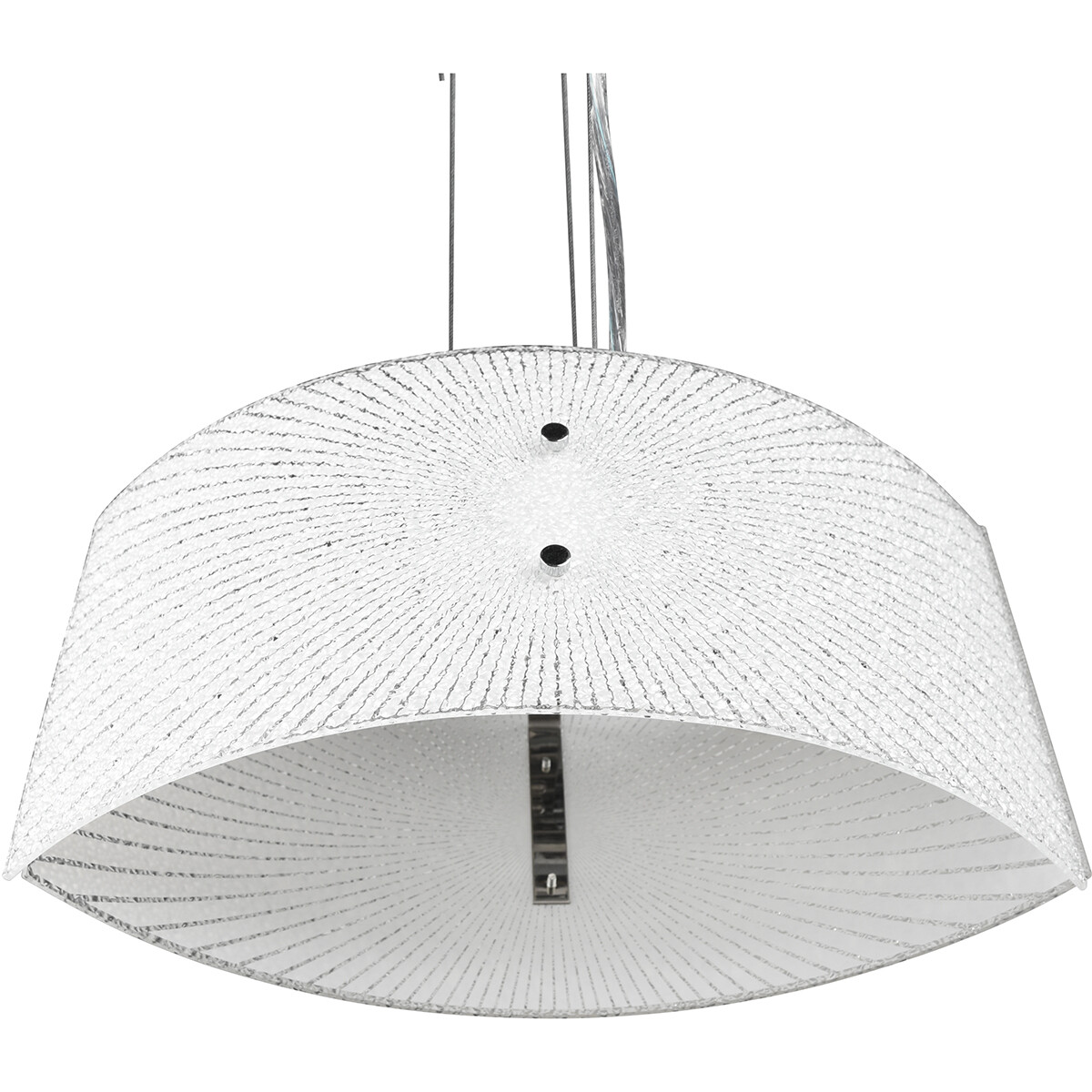 LED Hanglamp - Hangverlichting - Trion Elize - E27 Fitting - 2-lichts - Ovaal - Mat Chroom - Aluminium