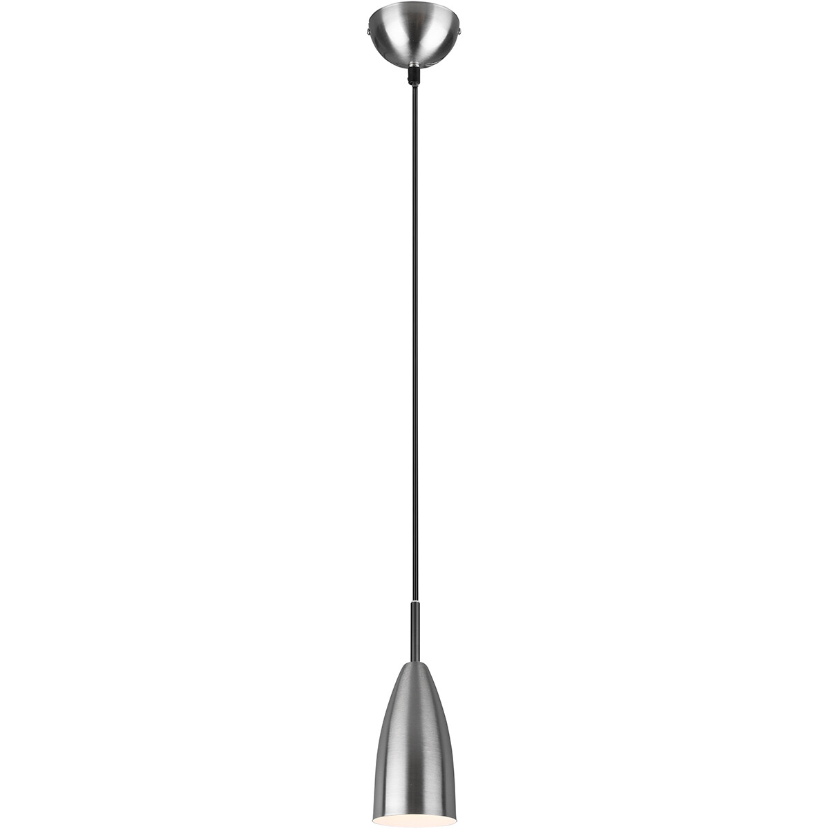 LED Hanglamp - Hangverlichting - Trion Farona - E14 Fitting - 1-lichts - Rond - Mat Nikkel - Aluminium product afbeelding