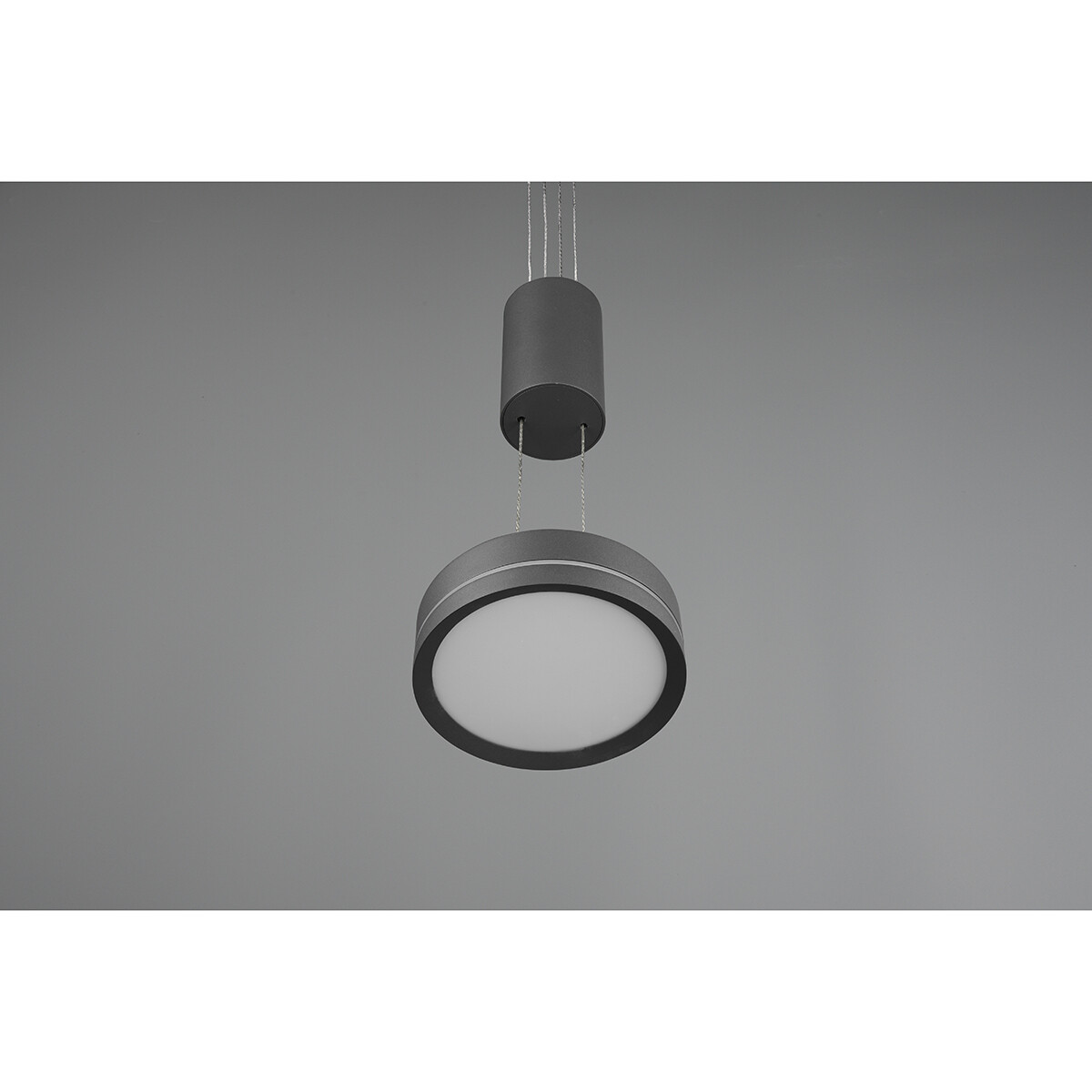 LED Hanglamp - Hangverlichting - Trion Franco - 7.2W - 1-lichts - Warm Wit 3000K - Dimbaar - Rond - Mat Antraciet - Aluminium