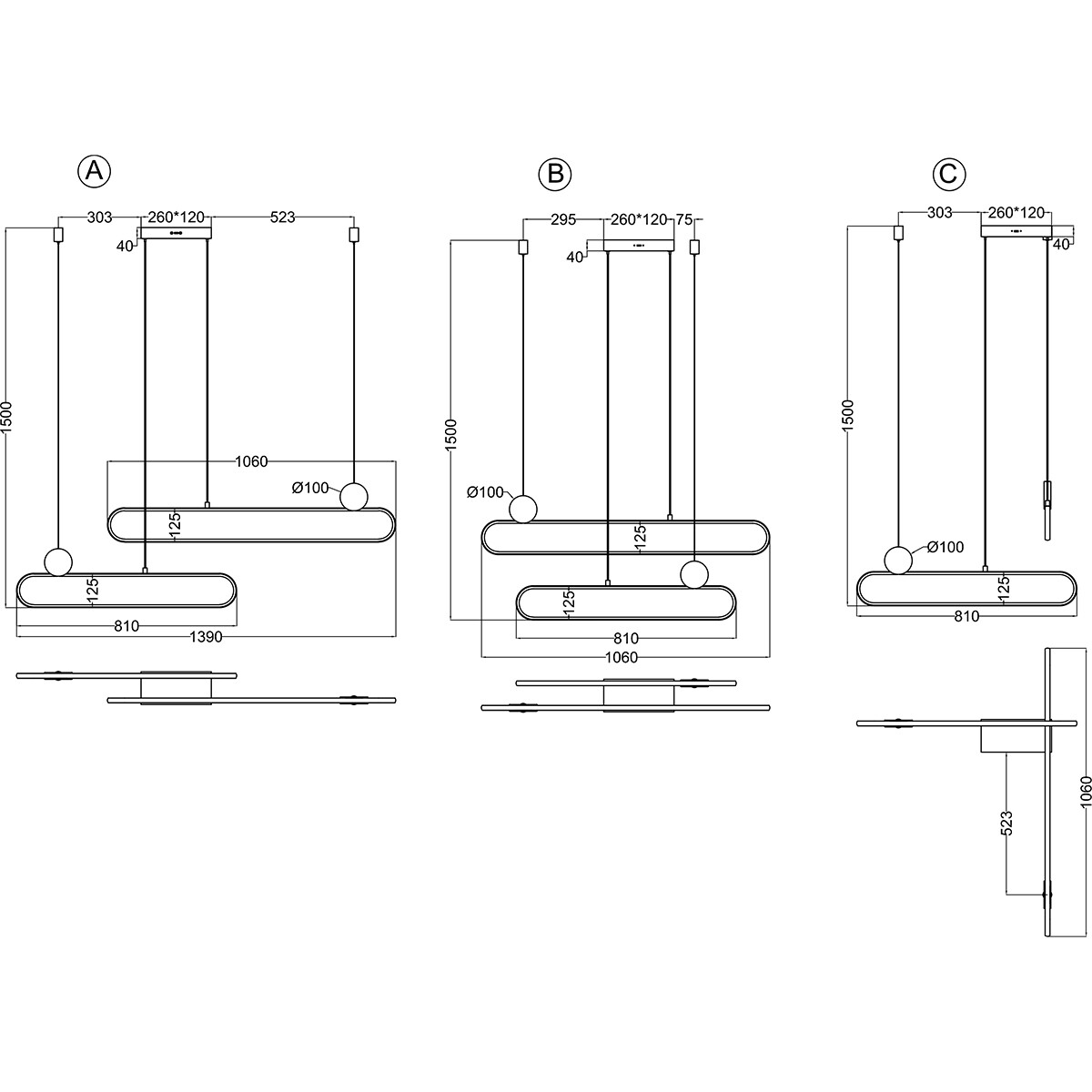 LED Hanglamp - Hangverlichting - Trion Grada - 54W - Aanpasbare Kleur - Dimbaar - Rechthoek - Mat Goud - Aluminium