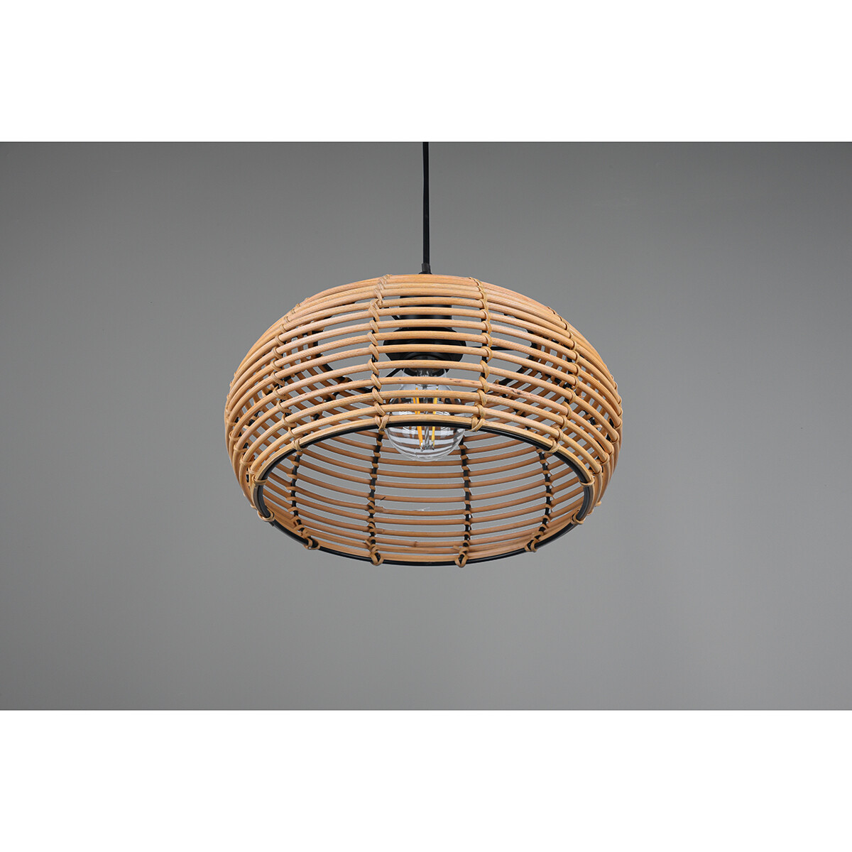 LED Hanglamp - Hangverlichting - Trion Irene - E27 Fitting - 1-lichts - Rond - Bruin - Hout