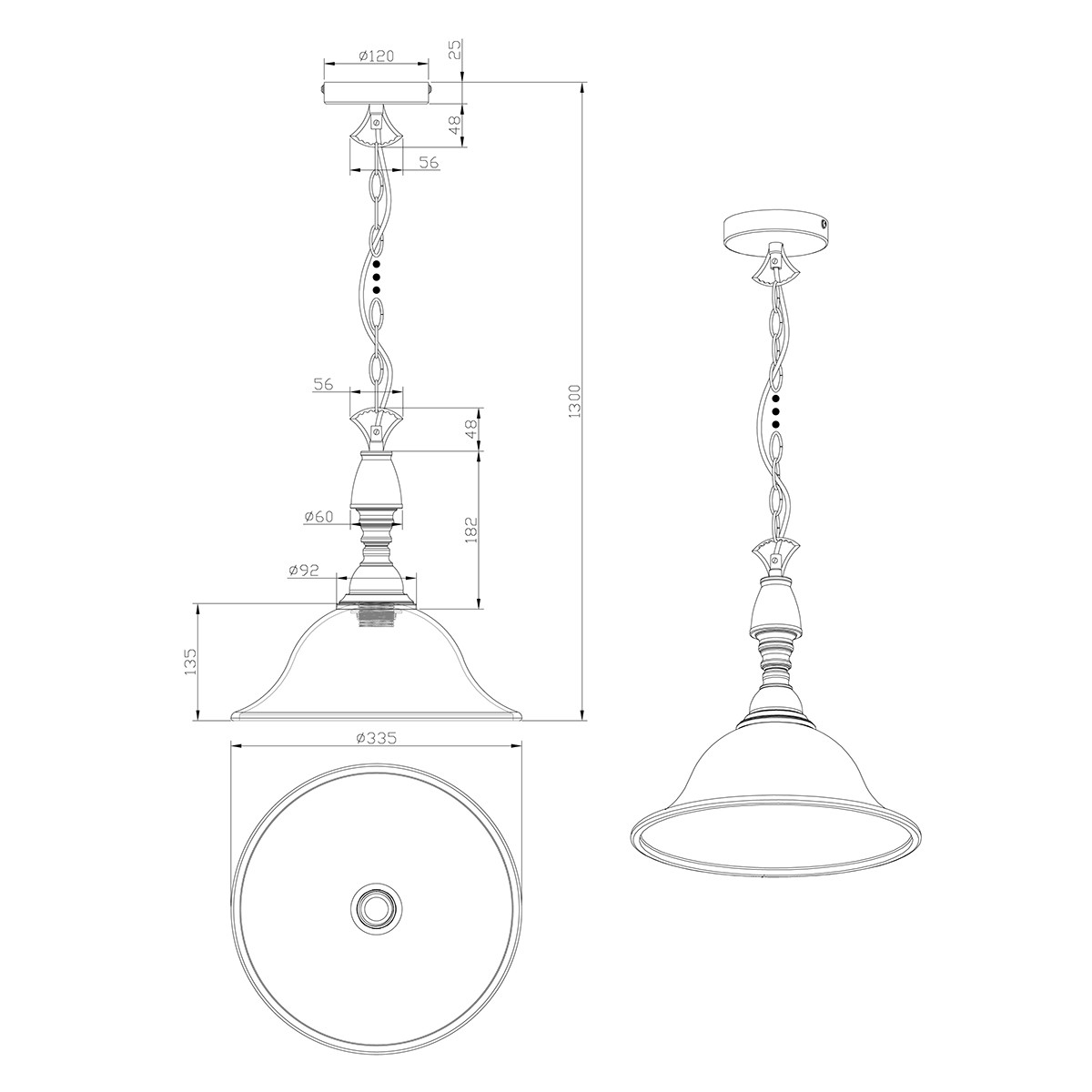 LED Hanglamp - Hangverlichting - Trion Kantra - E27 Fitting - 1-lichts - Rond - Roestkleur - Aluminium