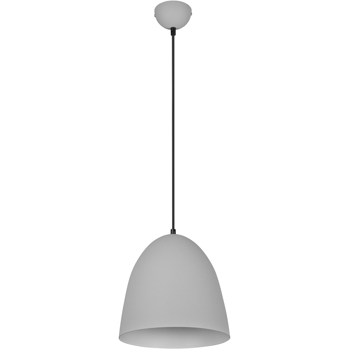 LED Hanglamp - Hangverlichting - Trion Lopez - E27 Fitting - 1-lichts - Rond - Mat Grijs - Aluminium