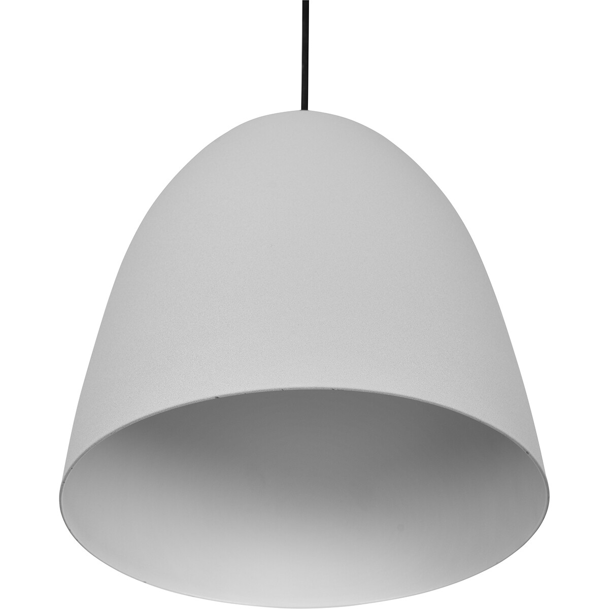 LED Hanglamp - Hangverlichting - Trion Lopez - E27 Fitting - 1-lichts - Rond - Mat Grijs - Aluminium