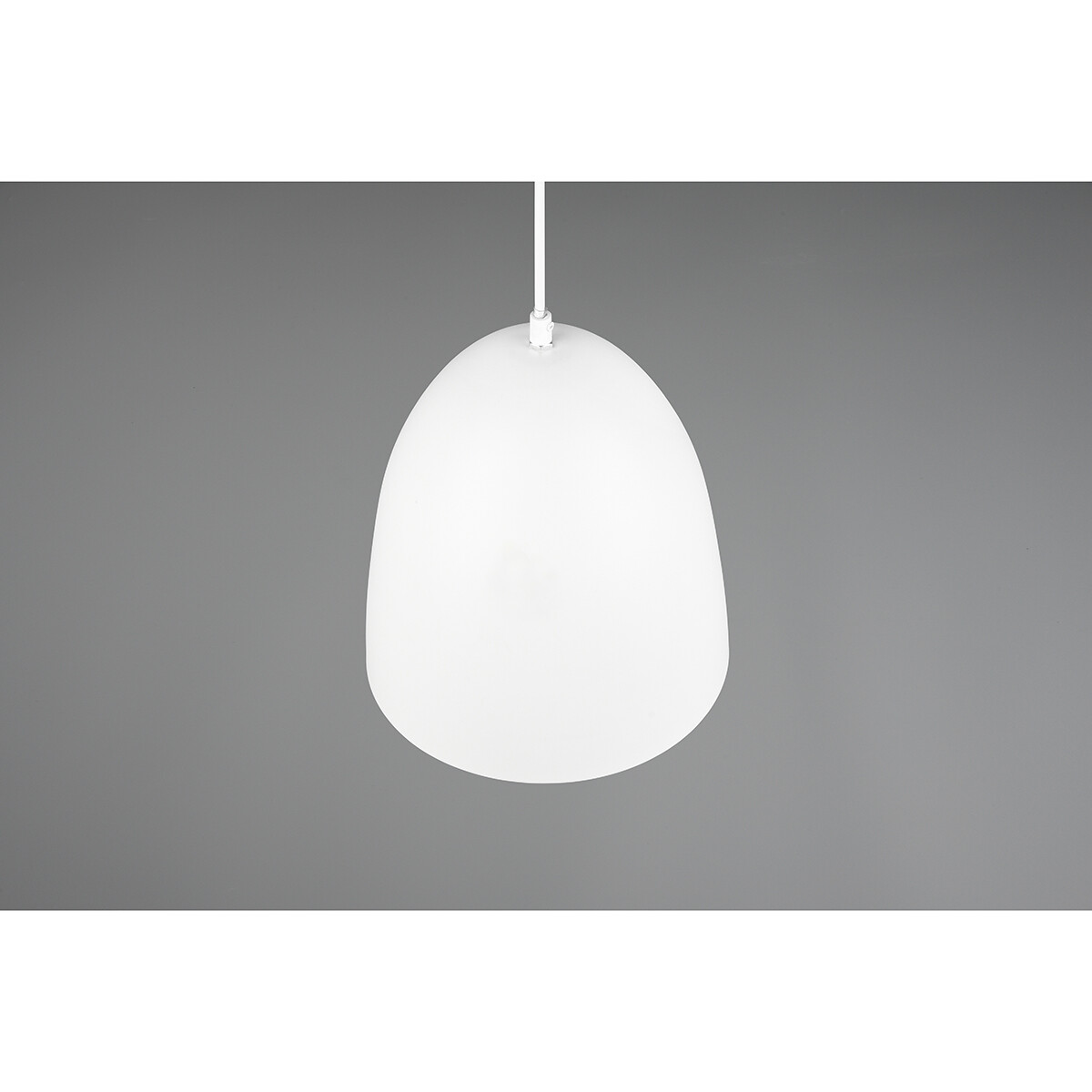 LED Hanglamp - Hangverlichting - Trion Lopez - E27 Fitting - 1-lichts - Rond - Mat Wit - Aluminium