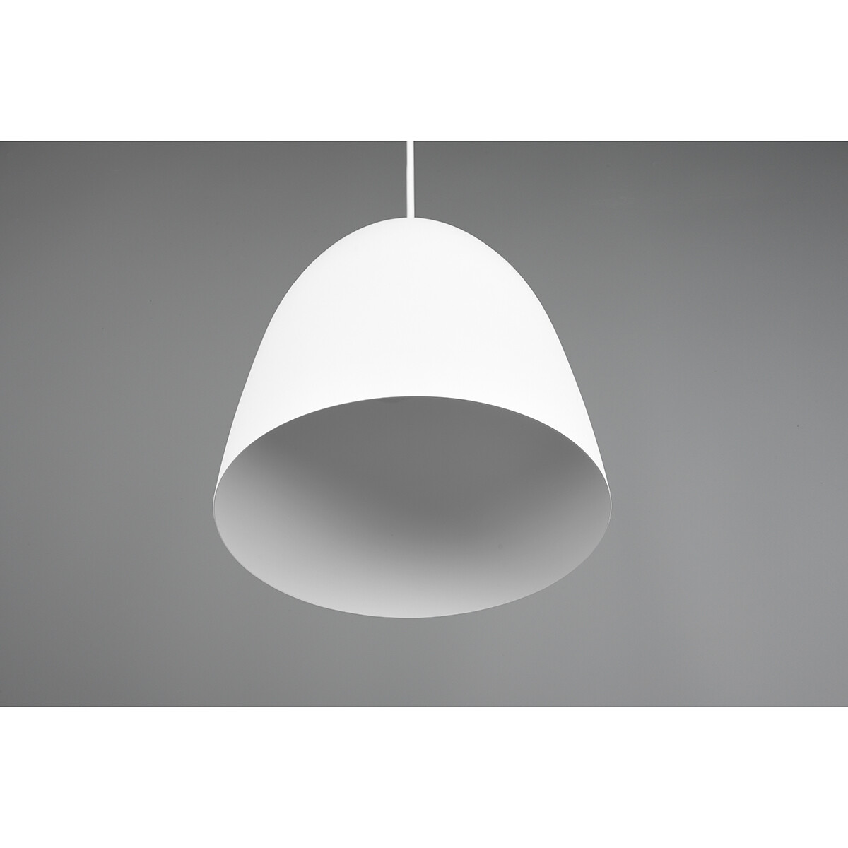 LED Hanglamp - Hangverlichting - Trion Lopez - E27 Fitting - 1-lichts - Rond - Mat Wit - Aluminium