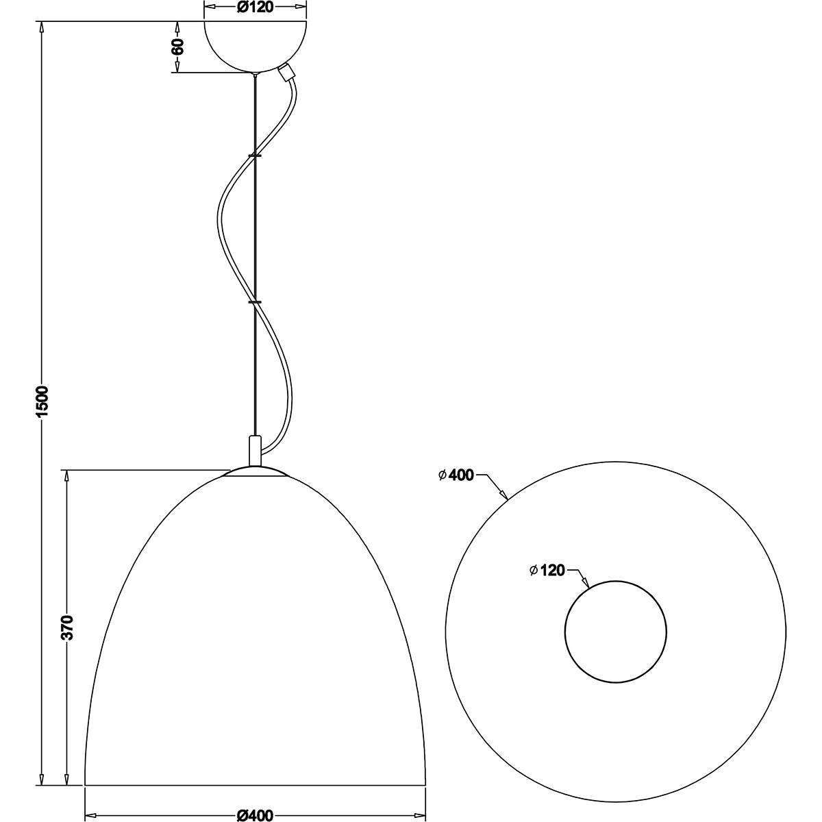 LED Hanglamp - Hangverlichting - Trion Lopez XL - E27 Fitting - 1-lichts - Rond - Mat Goud - Aluminium