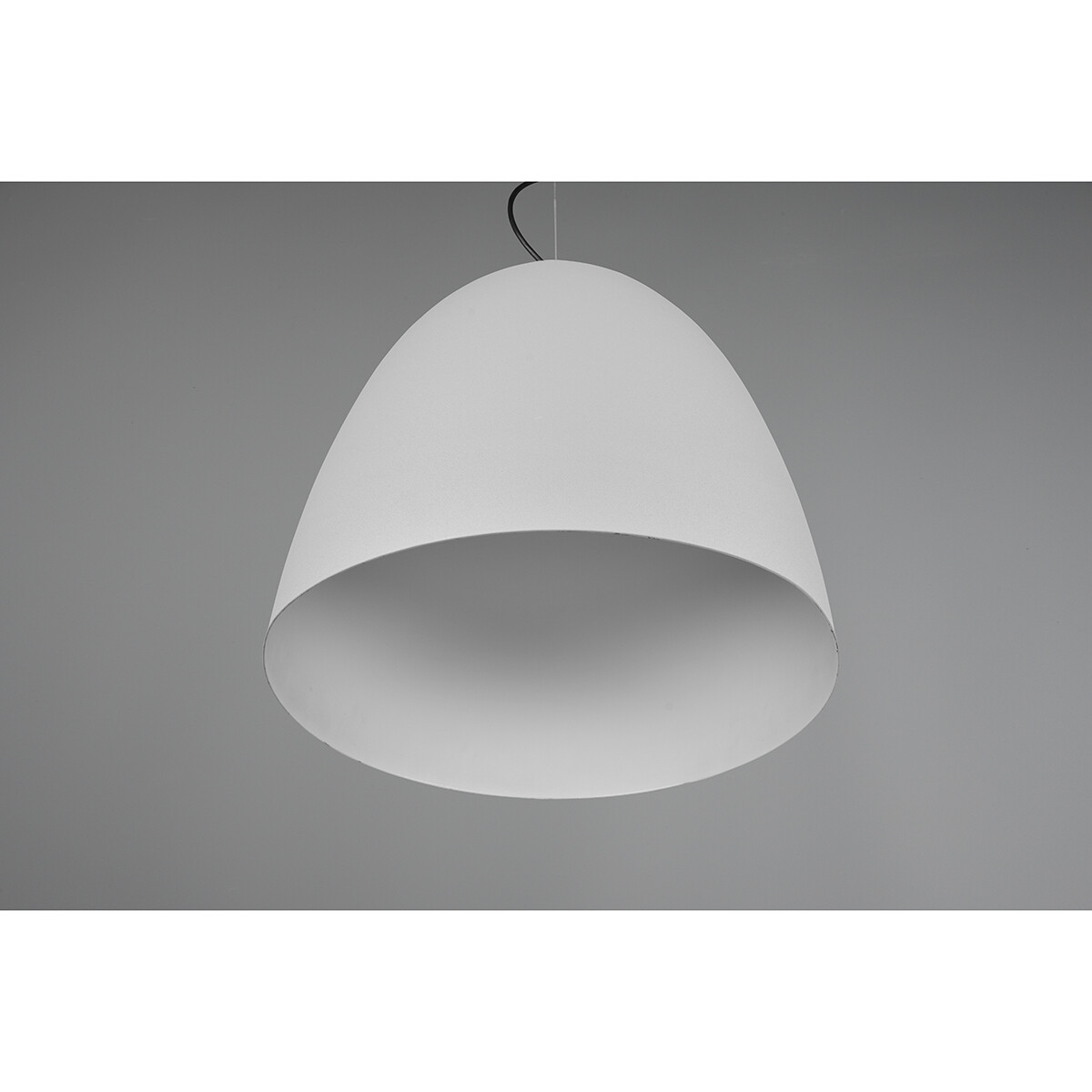 LED Hanglamp - Hangverlichting - Trion Lopez XL - E27 Fitting - 1-lichts - Rond - Mat Grijs - Aluminium