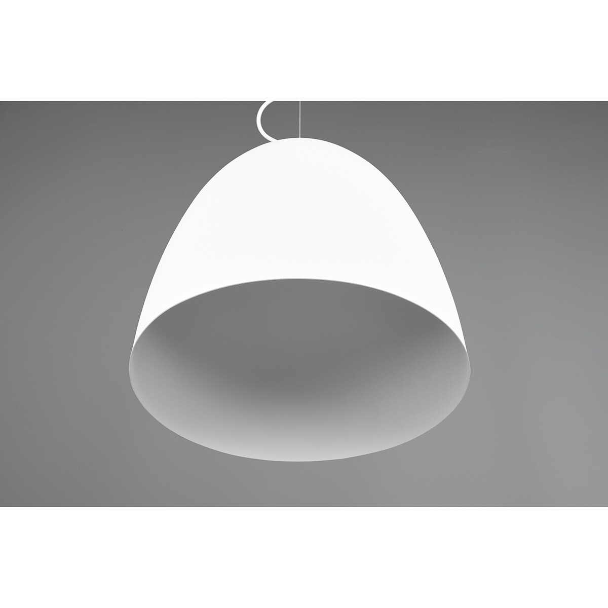 LED Hanglamp - Hangverlichting - Trion Lopez XL - E27 Fitting - 1-lichts - Rond - Mat Wit - Aluminium