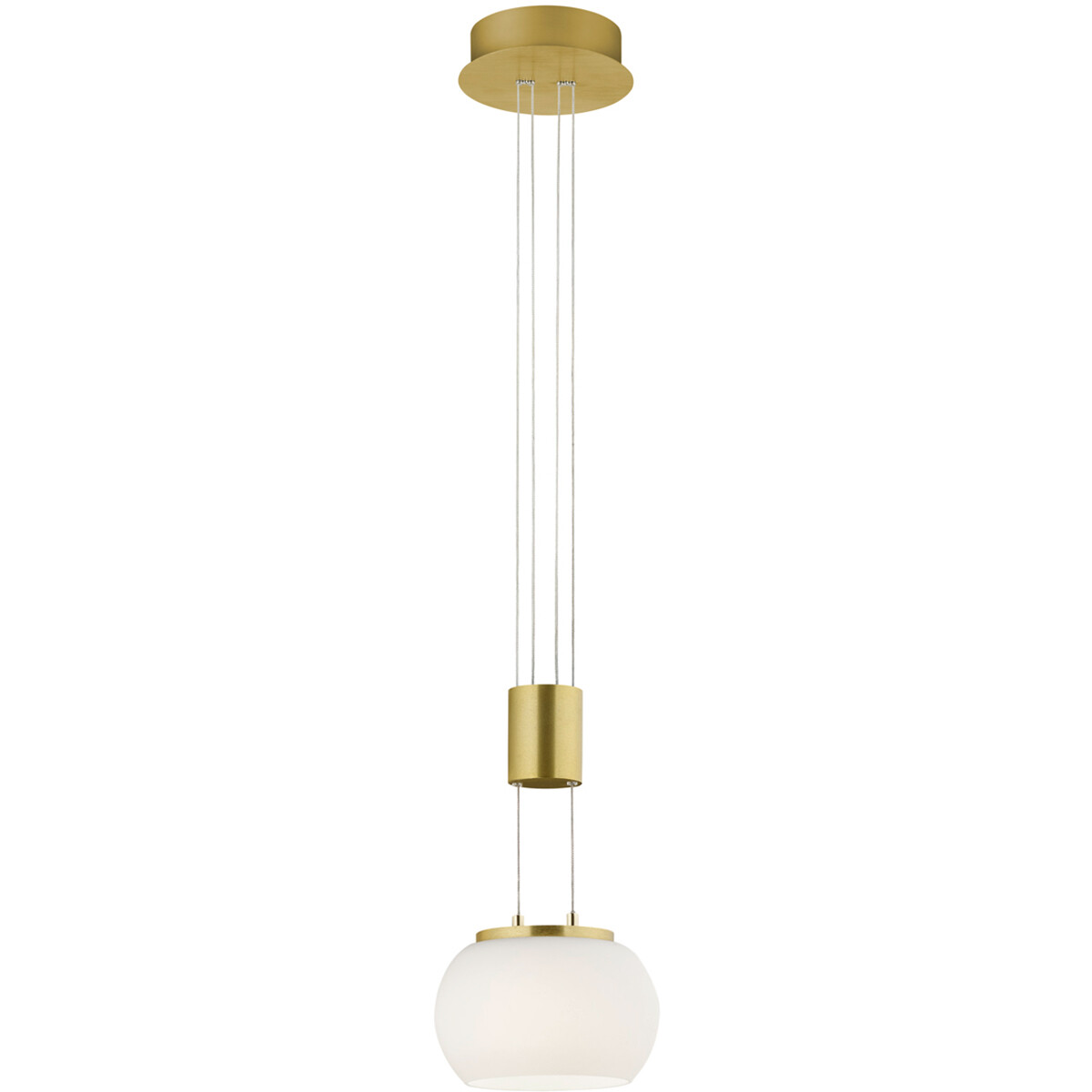 LED Hanglamp - Hangverlichting - Trion Maliba - 8W - 1-lichts - Warm Wit 3000K - Dimbaar - Rond - Mat Goud - Aluminium product afbeelding