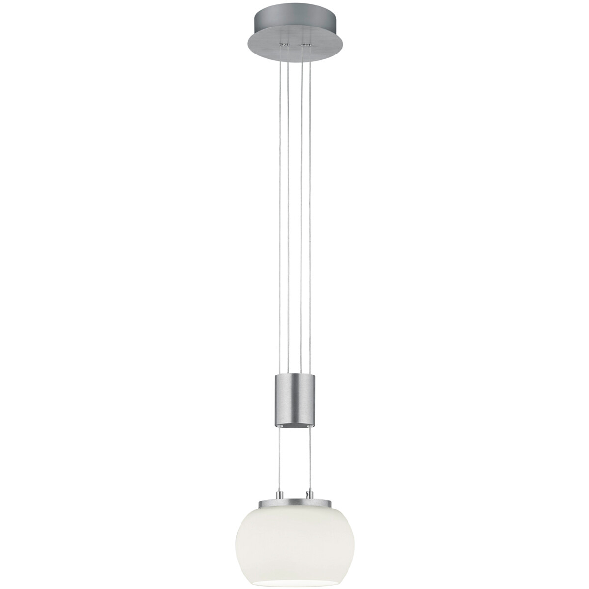 LED Hanglamp - Hangverlichting - Trion Maliba - 8W - 1-lichts - Warm Wit 3000K - Dimbaar - Rond - Mat Nikkel - Aluminium product afbeelding