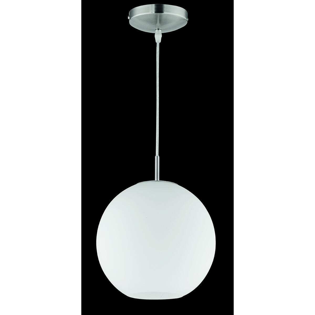 LED Hanglamp - Hangverlichting - Trion Mono - E27 Fitting - Rond - Mat Nikkel - Aluminium