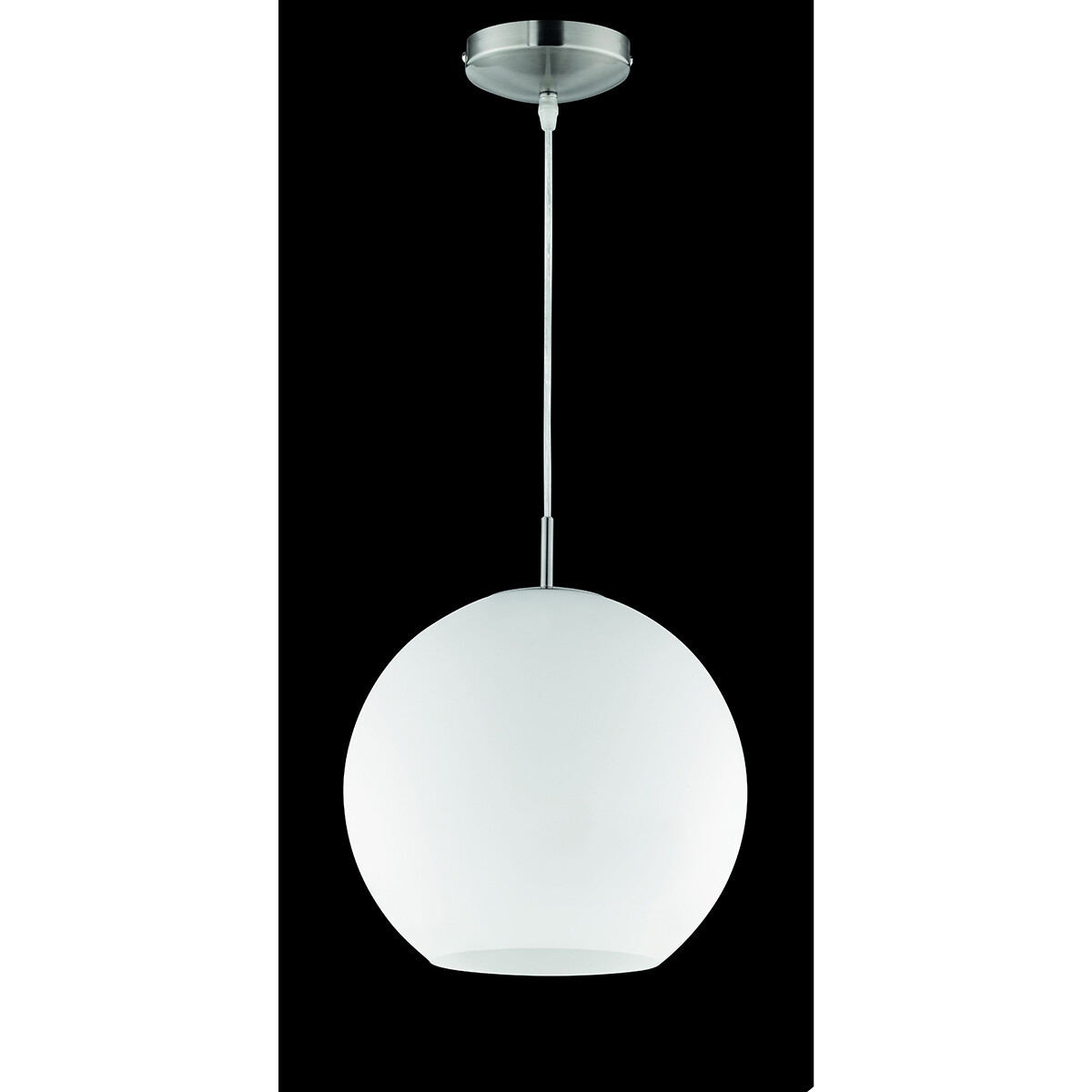 LED Hanglamp - Hangverlichting - Trion Mono XL - E27 Fitting - Rond - Mat Nikkel - Aluminium