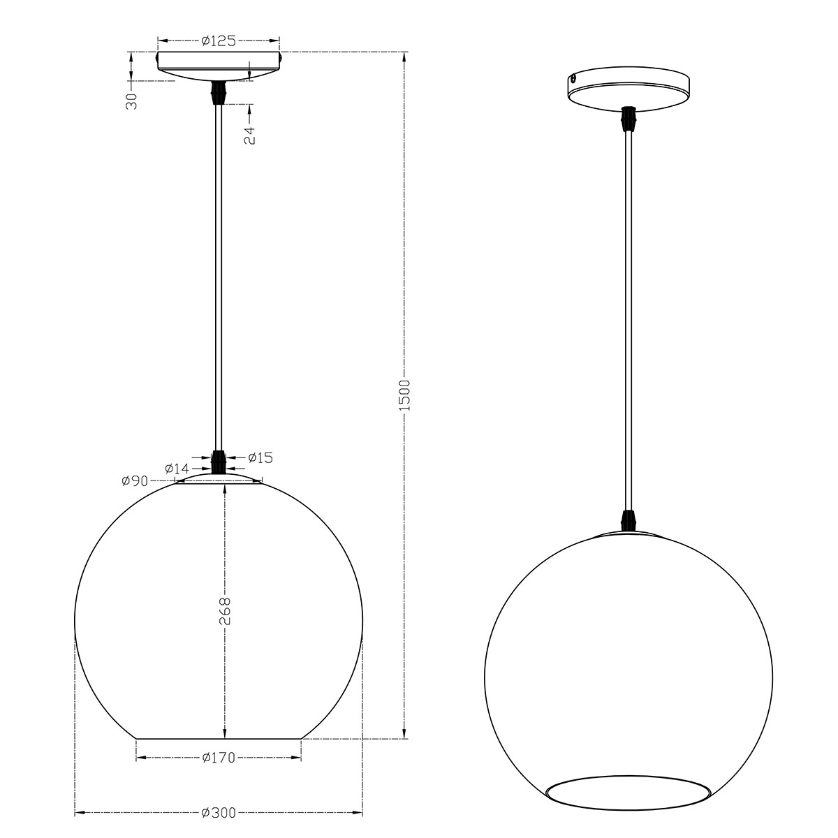 LED Hanglamp - Hangverlichting - Trion Mono XL - E27 Fitting - Rond - Mat Nikkel - Aluminium