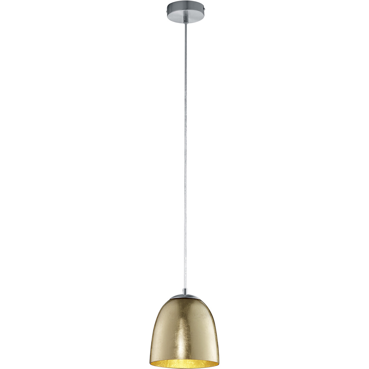 LED Hanglamp - Hangverlichting - Trion Onutia - E14 Fitting - 1-lichts - Ovaal - Mat Goud - Aluminium