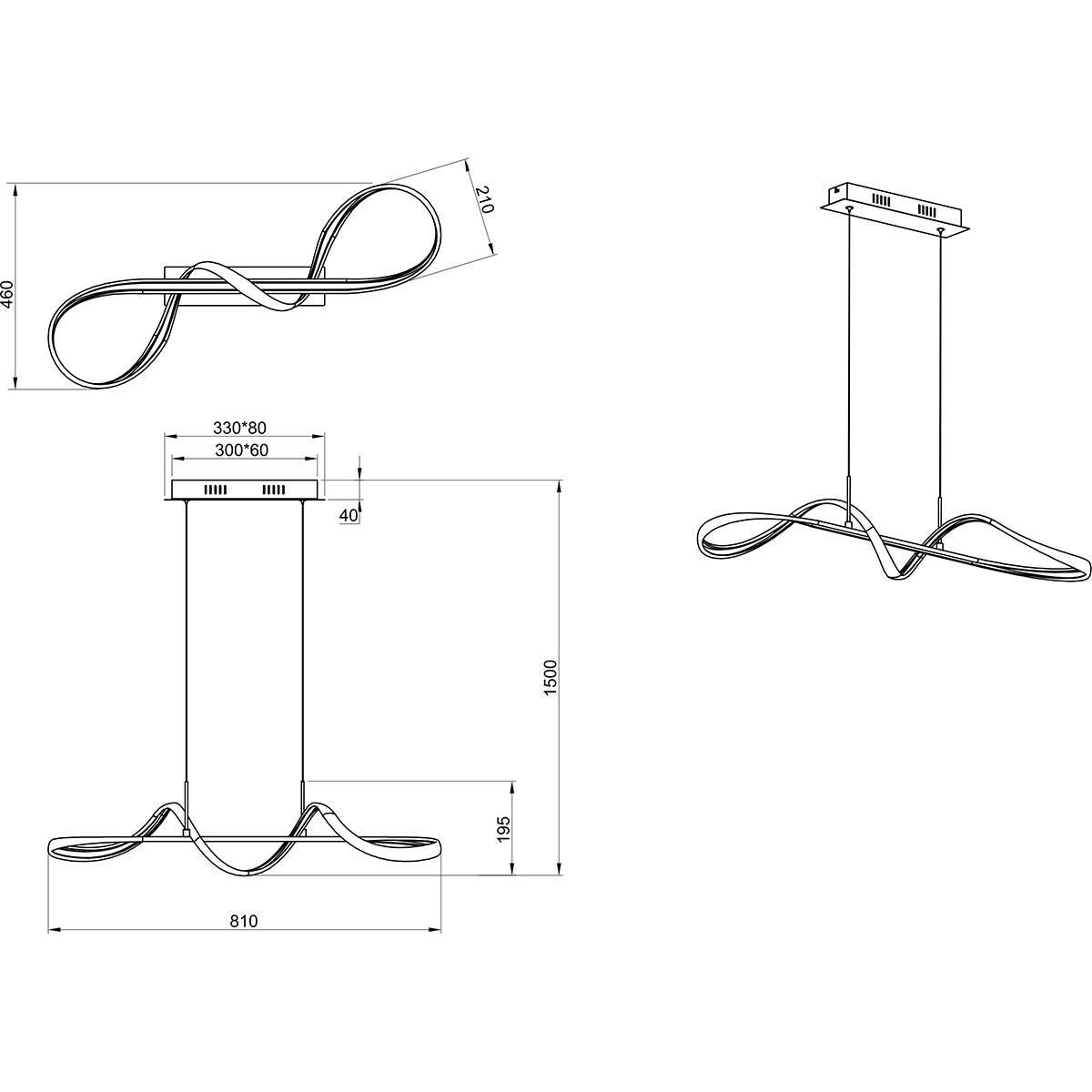 LED Hanglamp - Hangverlichting - Trion Peruino - 37W - Natuurlijk Wit 4000K - Dimbaar - Rond - Glans Chroom - Aluminium