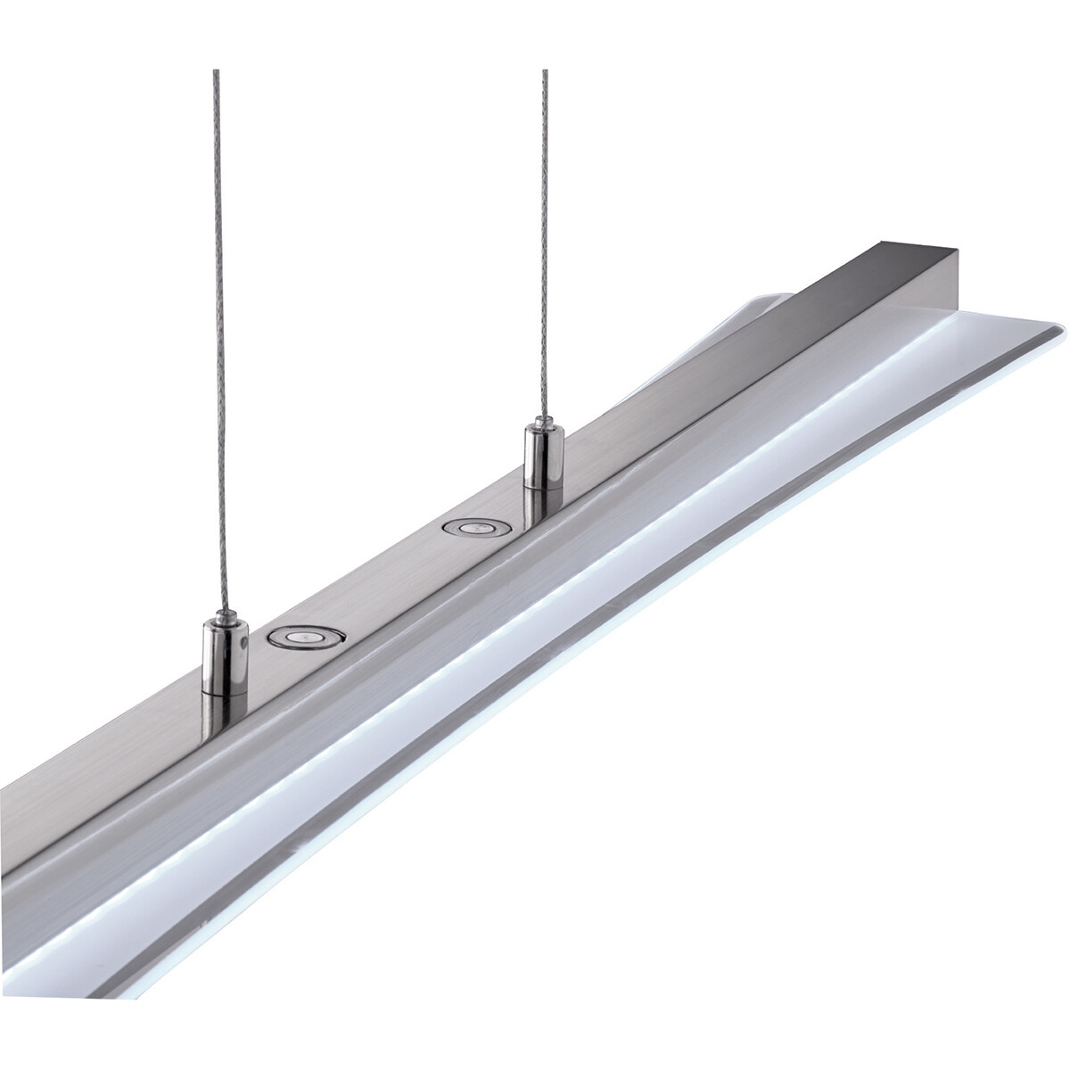 LED Hanglamp - Hangverlichting - Trion Posan - 18W - Aanpasbare Kleur - Dimbaar - Rechthoek - Mat Nikkel - Aluminium