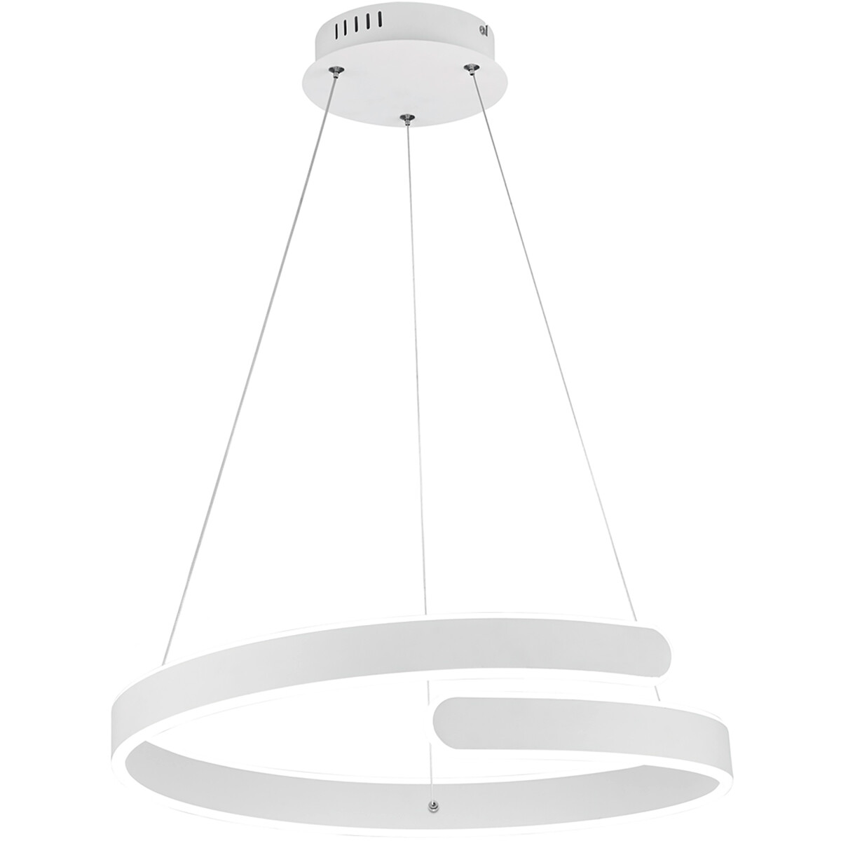 LED Hanglamp - Hangverlichting - Trion Prigon - 37W - Natuurlijk Wit 4000K - Dimbaar - Rond - Mat Wit - Aluminium product afbeelding