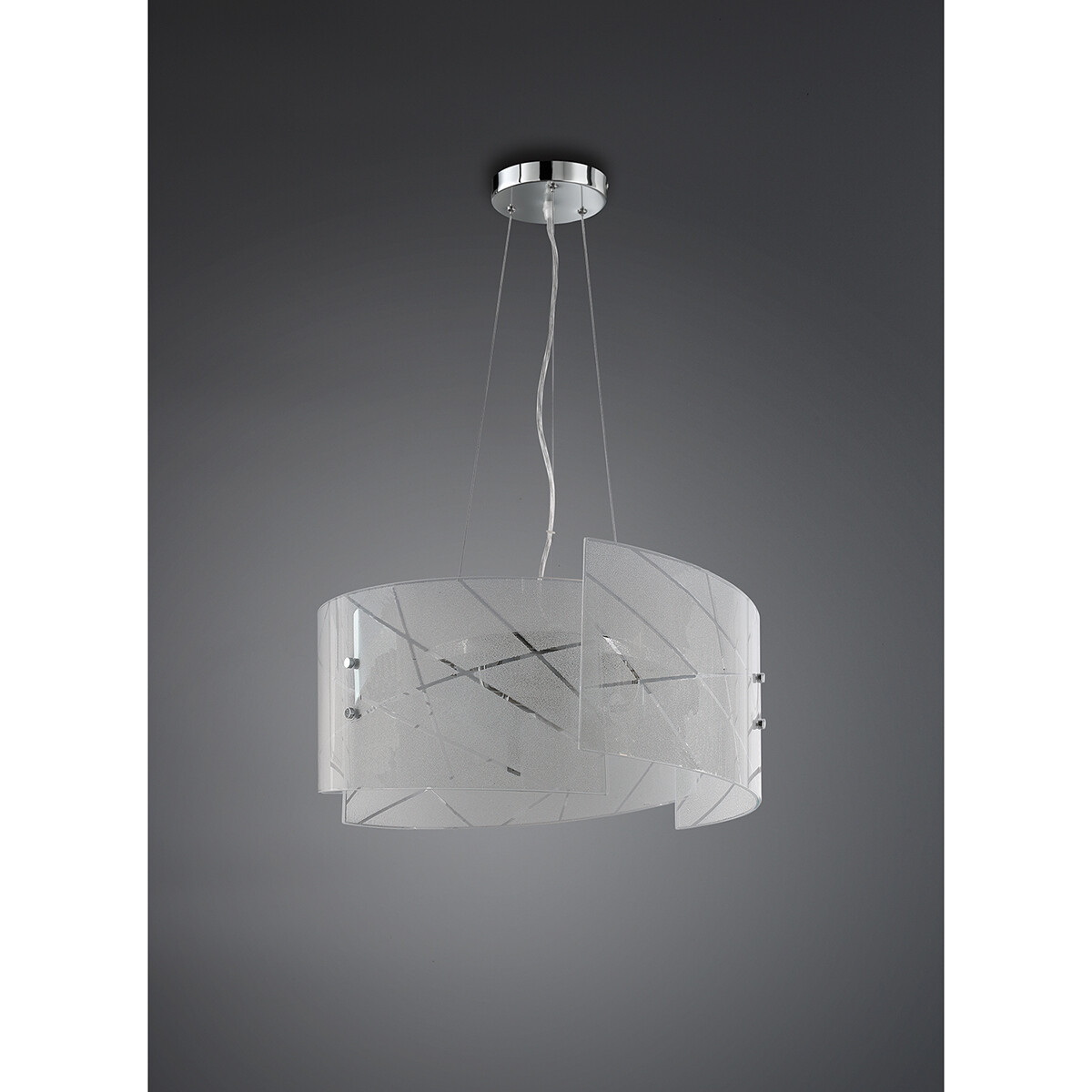 LED Hanglamp - Hangverlichting - Trion Sandra - E27 Fitting - 3-lichts - Rond - Mat Wit - Glas