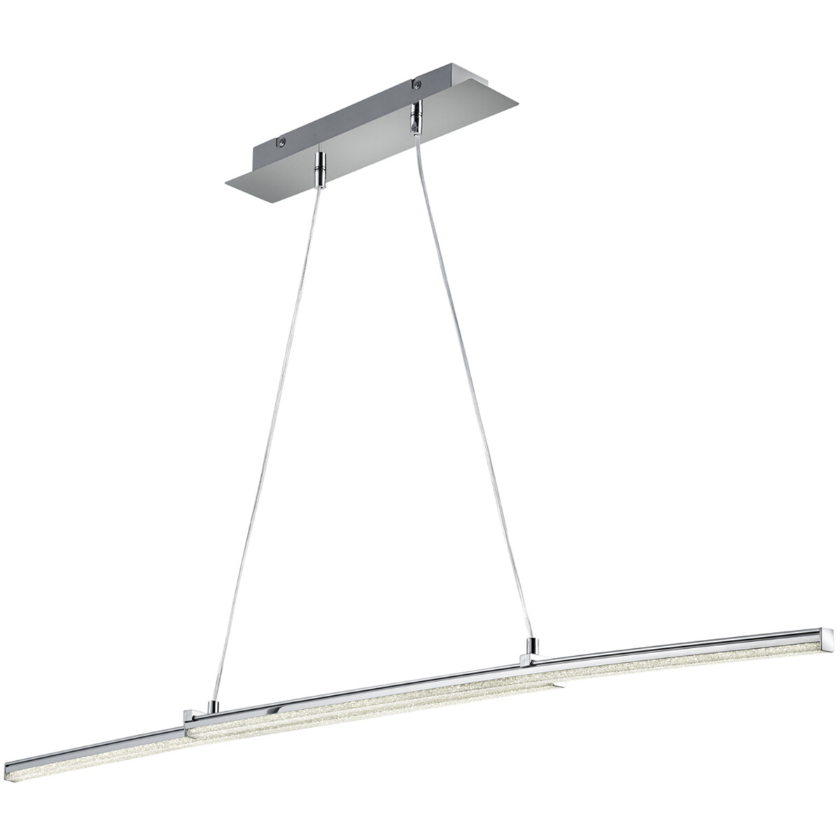 LED Hanglamp - Hangverlichting - Trion Stilo - 16W - Natuurlijk Wit 4000K - Rechthoek - Mat Chroom - Aluminium