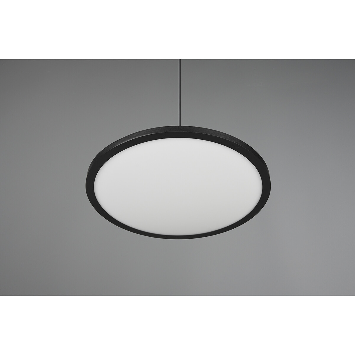 LED Hanglamp - Hangverlichting - Trion Trula - 29W - Warm Wit 3000K - Dimbaar - Rond - Mat Zwart - Aluminium