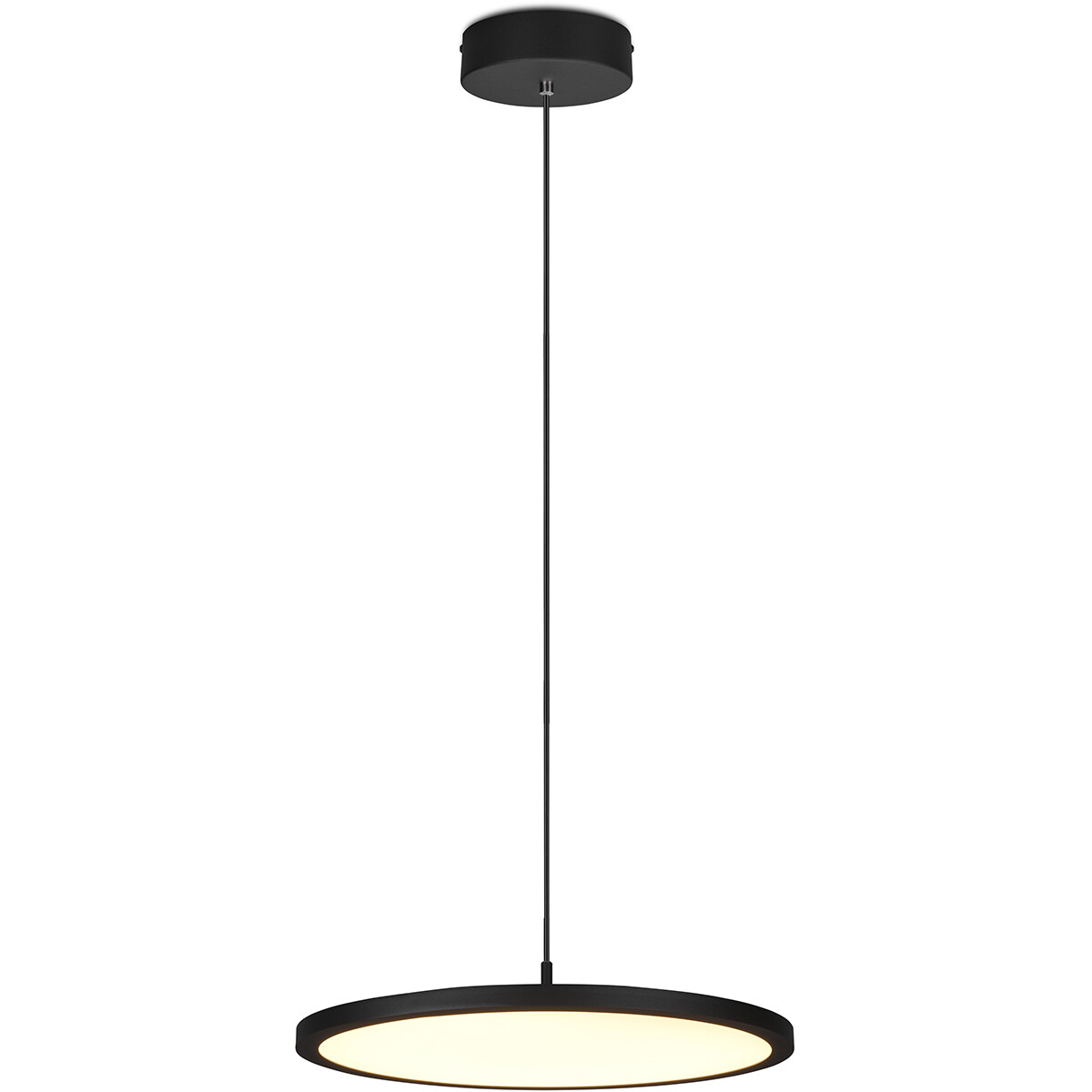 LED Hanglamp - Hangverlichting - Trion Trula - 29W - Warm Wit 3000K - Dimbaar - Rond - Mat Zwart - Aluminium product afbeelding