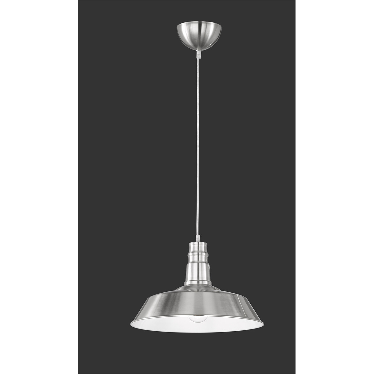 LED Hanglamp - Hangverlichting - Trion Wulo - E27 Fitting - Rond - Mat Nikkel - Aluminium