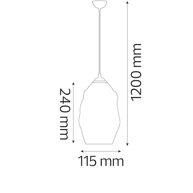 LED Hanglamp - Meteorum - Ovaal - Chroom Glas - E27