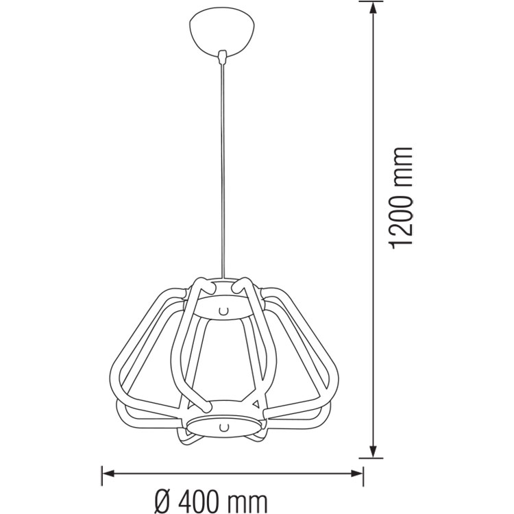 LED Hanglamp - Phoena - Industrieel - 38W - Natuurlijk Wit 4000K - Ovaal - Glans Chroom Aluminium