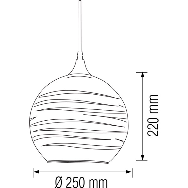 LED Hanglamp 3D - Structure - Rond - Chroom Glas - E27