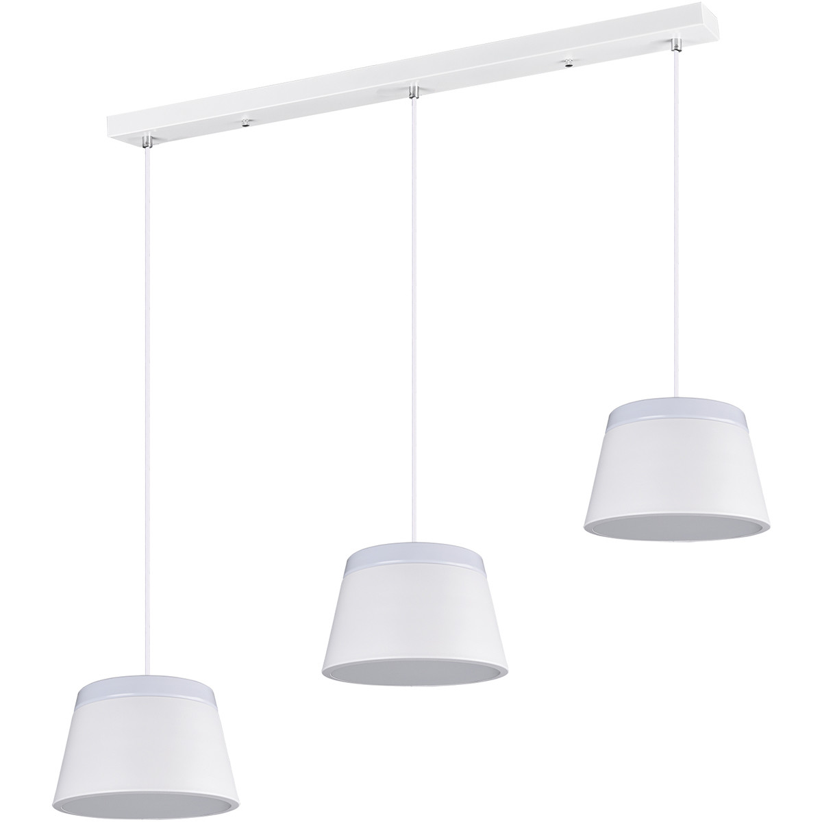 LED Hanglamp - Trion Barnaness - E14 Fitting - 6-lichts - Rond - Mat Wit - Aluminium