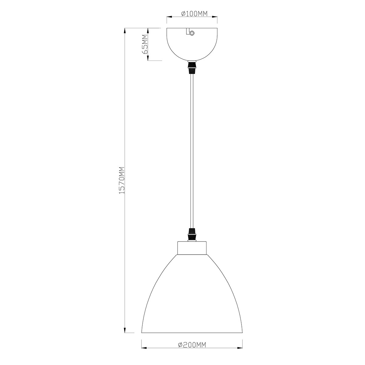 LED Hanglamp - Trion Dolina - E27 Fitting - 1-lichts - Rond - Mat Chroom - Aluminium