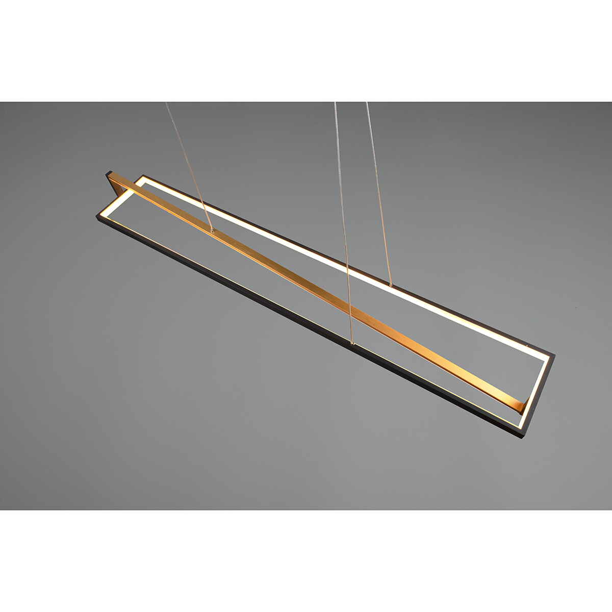 LED Hanglamp - Trion Ediyon - 35W - Aanpasbare Kleur - Dimbaar - Rechthoek - Mat Zwart - Aluminium