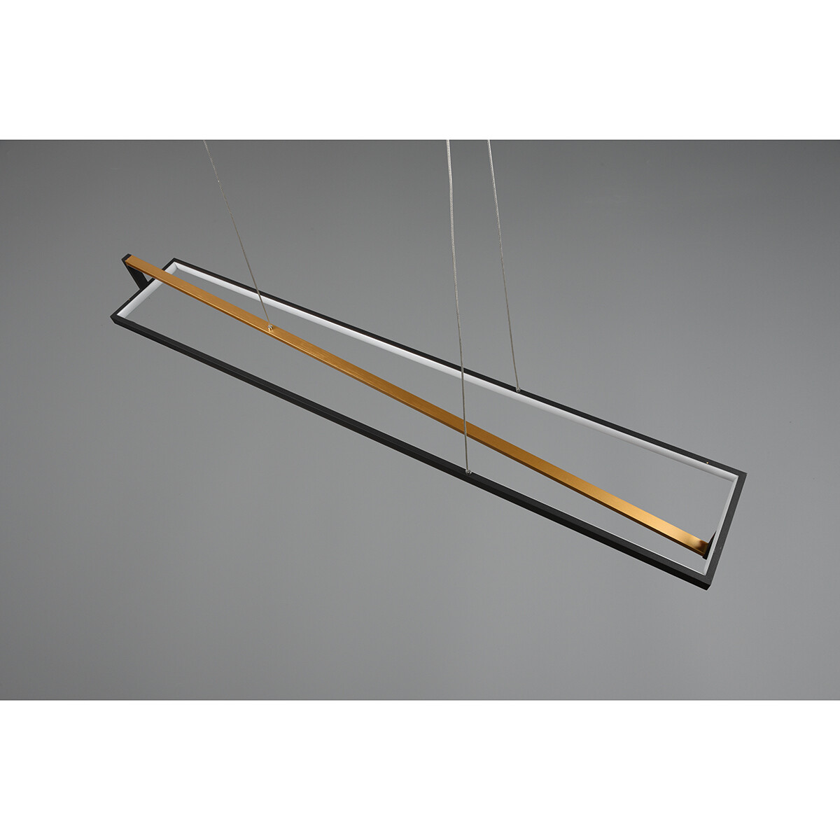 LED Hanglamp - Trion Ediyon - 35W - Aanpasbare Kleur - Dimbaar - Rechthoek - Mat Zwart - Aluminium