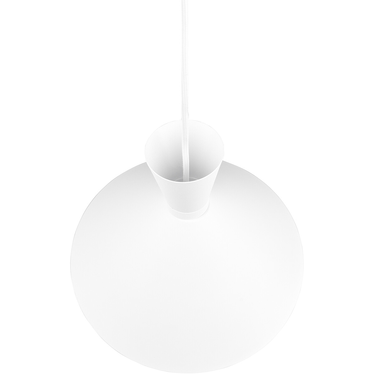 LED Hanglamp - Trion Ewomi - E27 Fitting - 1-lichts - Rond - Mat Wit - Aluminium - Ø35cm