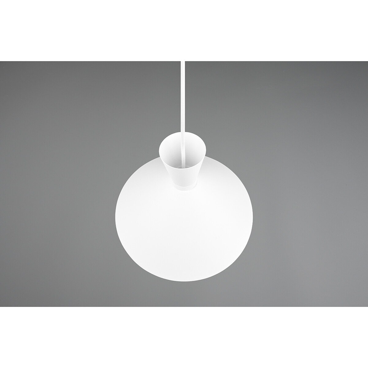 LED Hanglamp - Trion Ewomi - E27 Fitting - 1-lichts - Rond - Mat Wit - Aluminium - Ø35cm