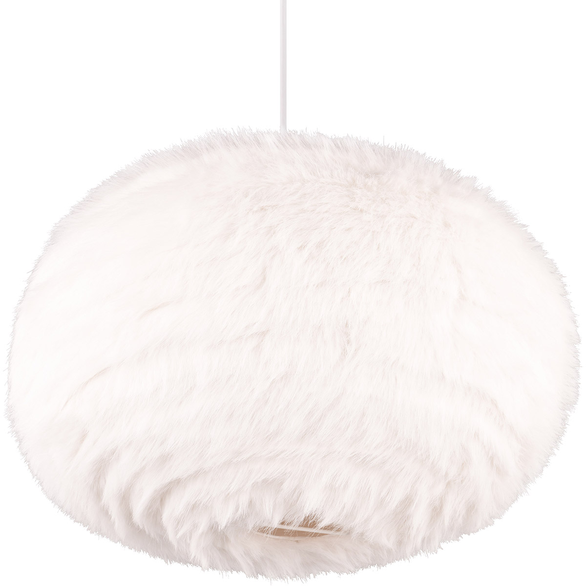 LED Hanglamp - Trion Fluffy XL - E27 Fitting - 1-lichts - Rond - Taupe - Synthetik Pluche