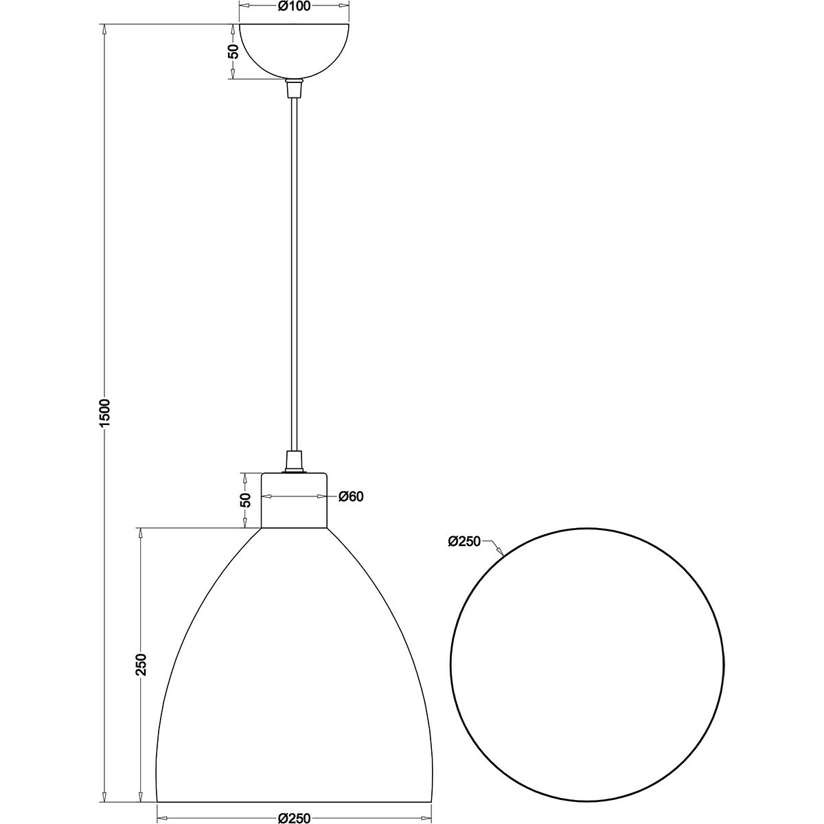 LED Hanglamp - Trion Jaguar - E27 Fitting - Rond - Mat Nikkel - Aluminium - Tot 40W