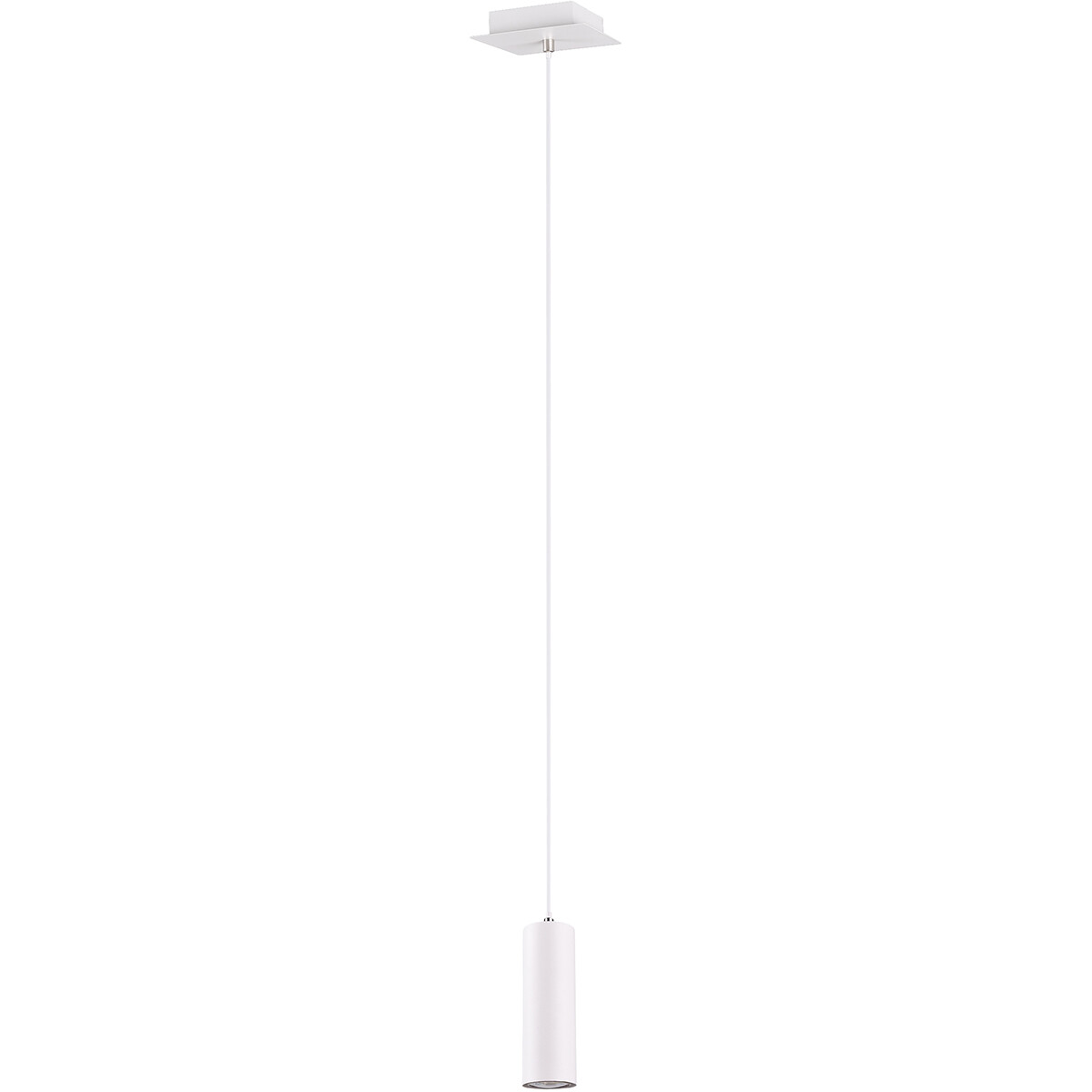 LED Hanglamp - Trion Mary - GU10 Fitting - 1-lichts - Rond - Mat Wit - Aluminium