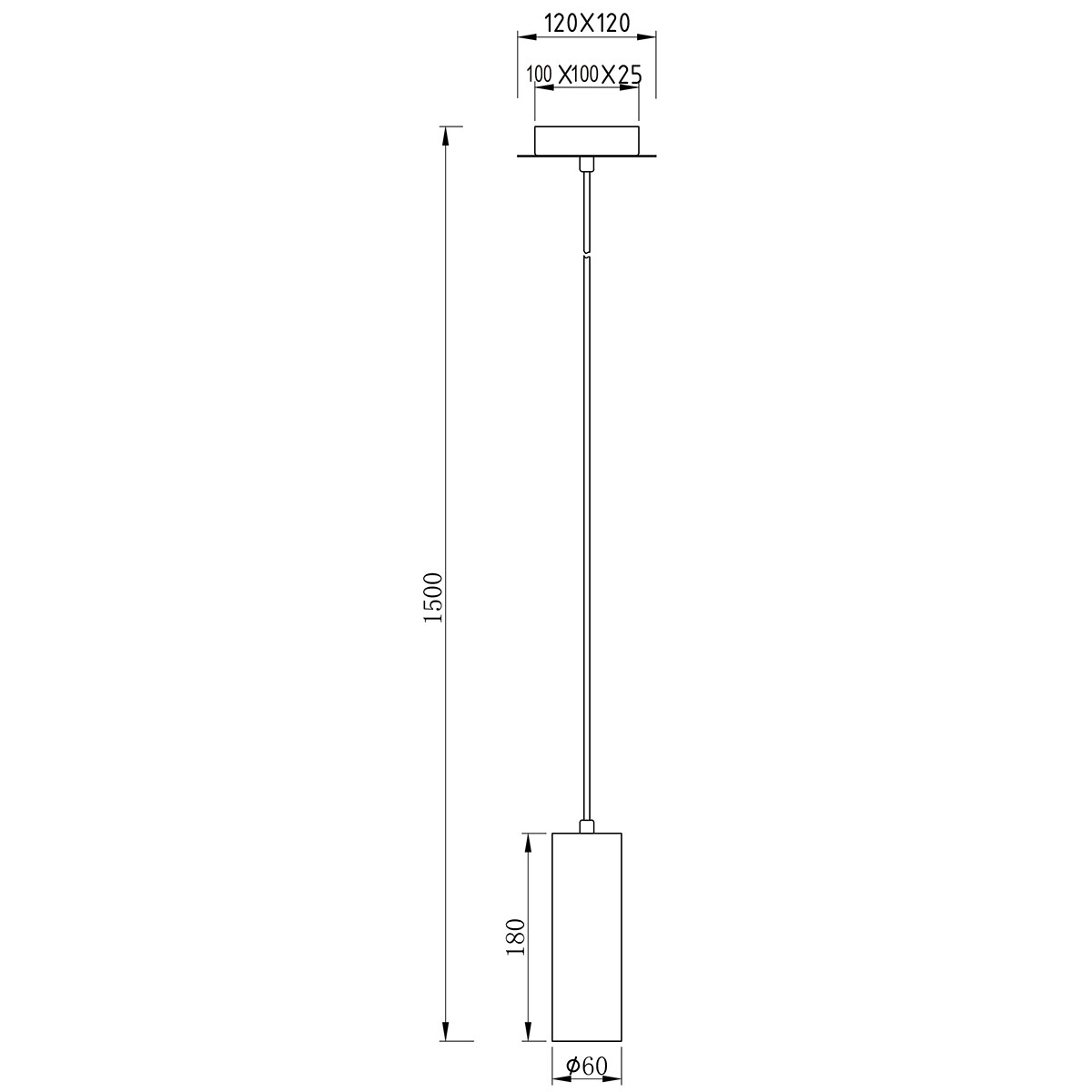 LED Hanglamp - Trion Mary - GU10 Fitting - 1-lichts - Rond - Mat Wit - Aluminium