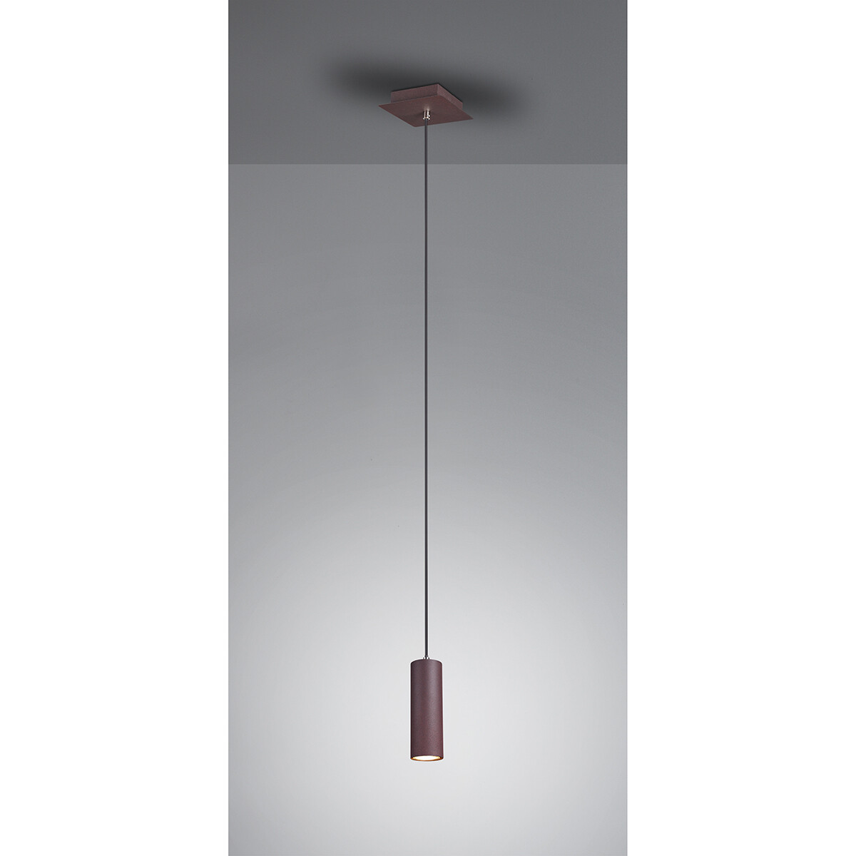 LED Hanglamp - Trion Mary - GU10 Fitting - 1-lichts - Vierkant - Roestkleur - Aluminium