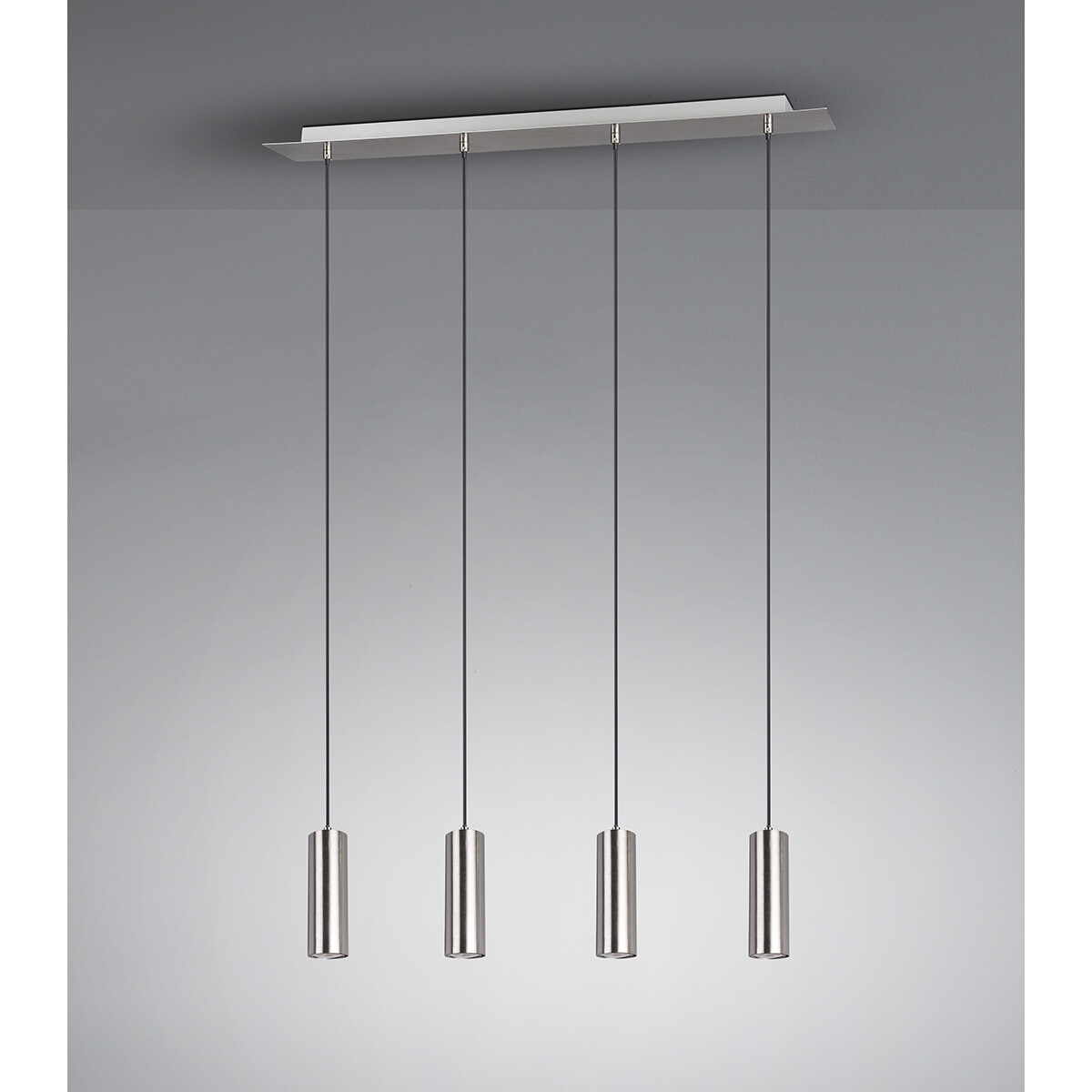 LED Hanglamp - Trion Mary - GU10 Fitting - 4-lichts - Rechthoek - Mat Nikkel - Aluminium