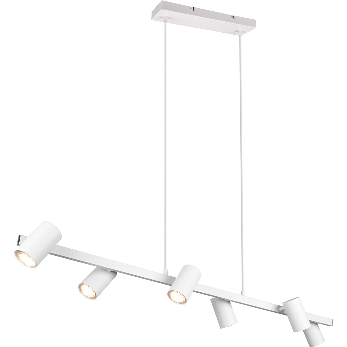 LED Hanglamp - Trion Milona - GU10 Fitting - 6-lichts - Rond - Mat Wit - Aluminium product afbeelding