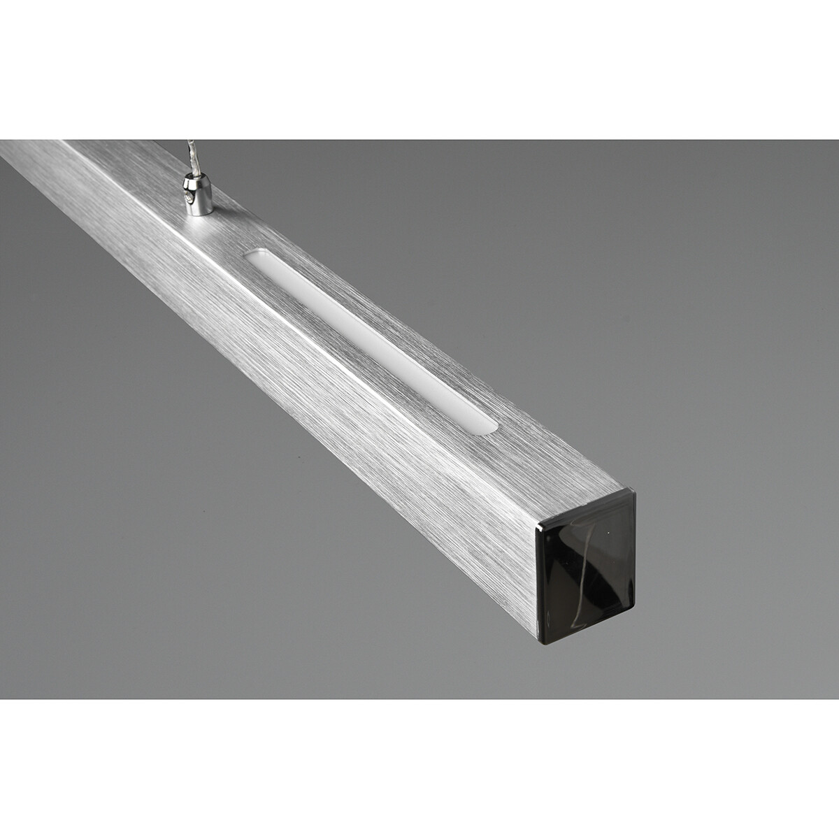 LED Hanglamp - Trion Parola Up and Down - 31W - Warm Wit 3000K - Dimbaar - Rechthoek - Mat Grijs - Aluminium