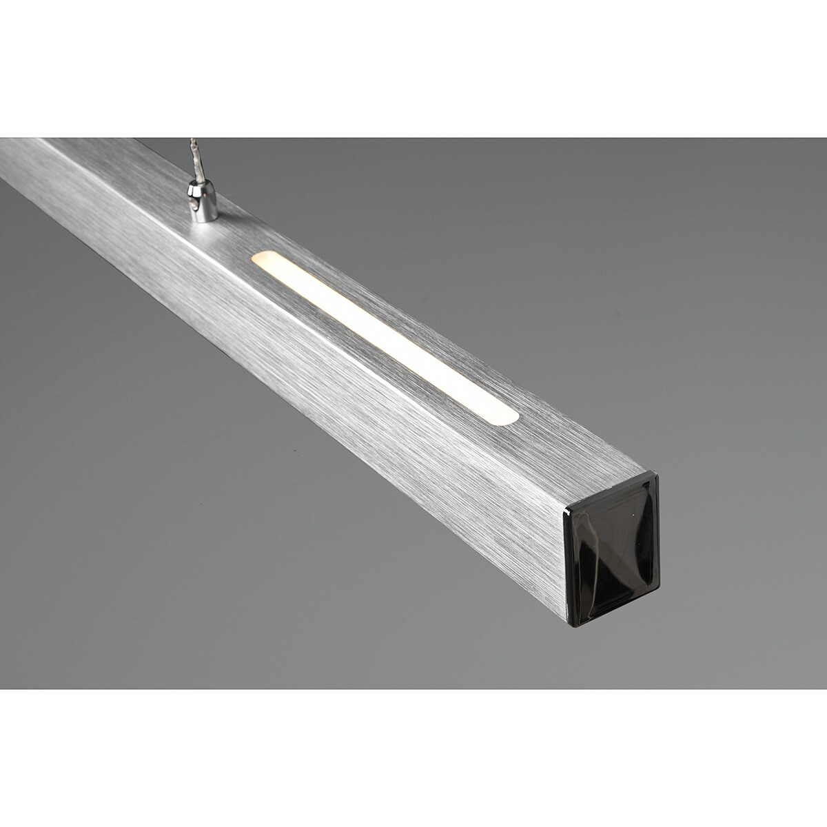 LED Hanglamp - Trion Parola Up and Down - 31W - Warm Wit 3000K - Dimbaar - Rechthoek - Mat Grijs - Aluminium