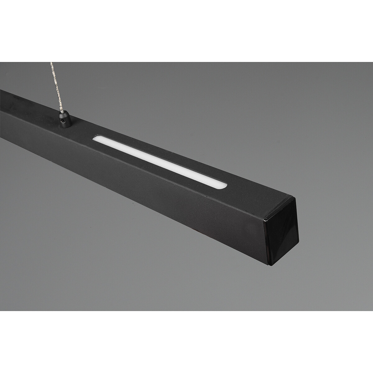 LED Hanglamp - Trion Parola Up and Down - 31W - Warm Wit 3000K - Dimbaar - Rechthoek - Mat Zwart - Aluminium