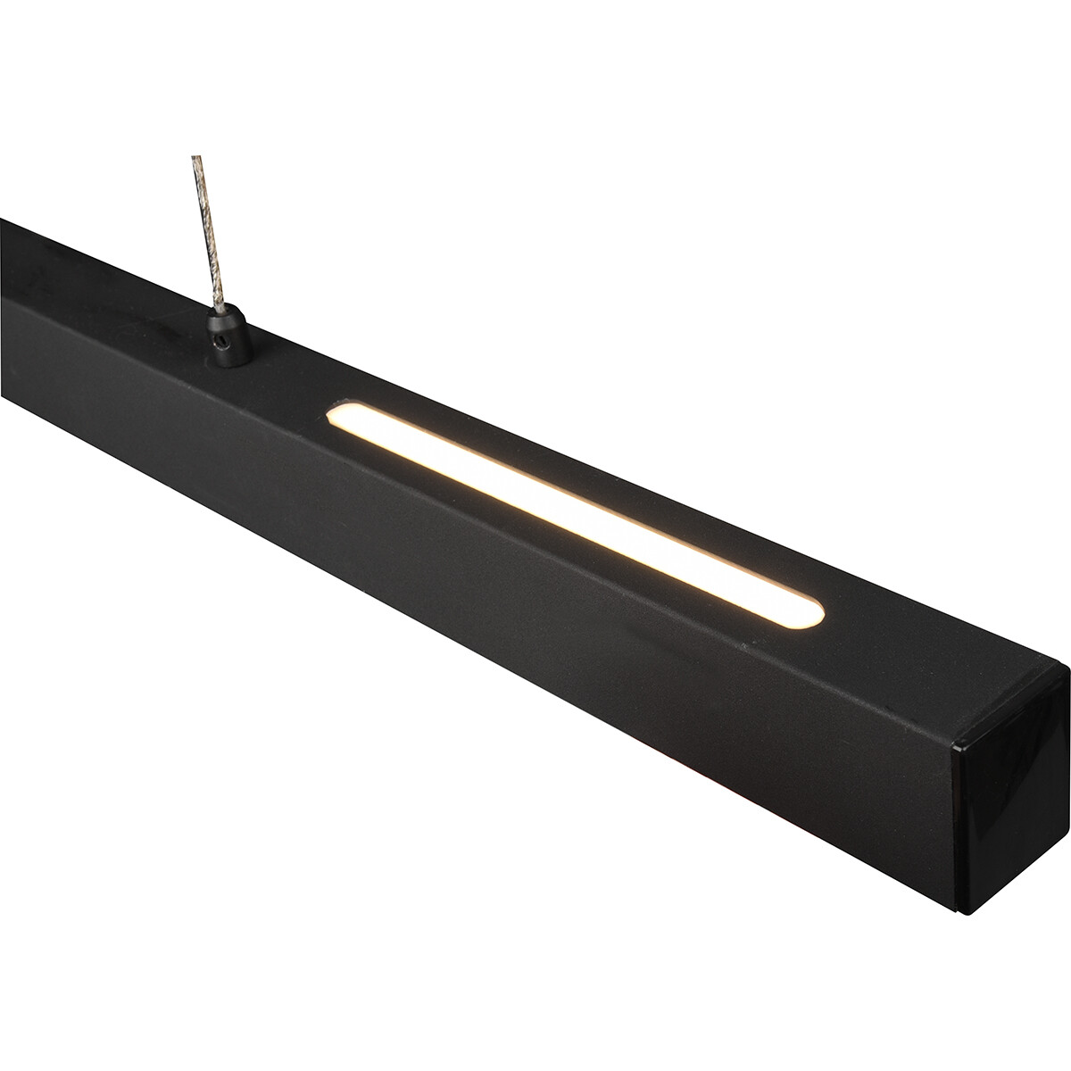 LED Hanglamp - Trion Parola Up and Down - 31W - Warm Wit 3000K - Dimbaar - Rechthoek - Mat Zwart - Aluminium