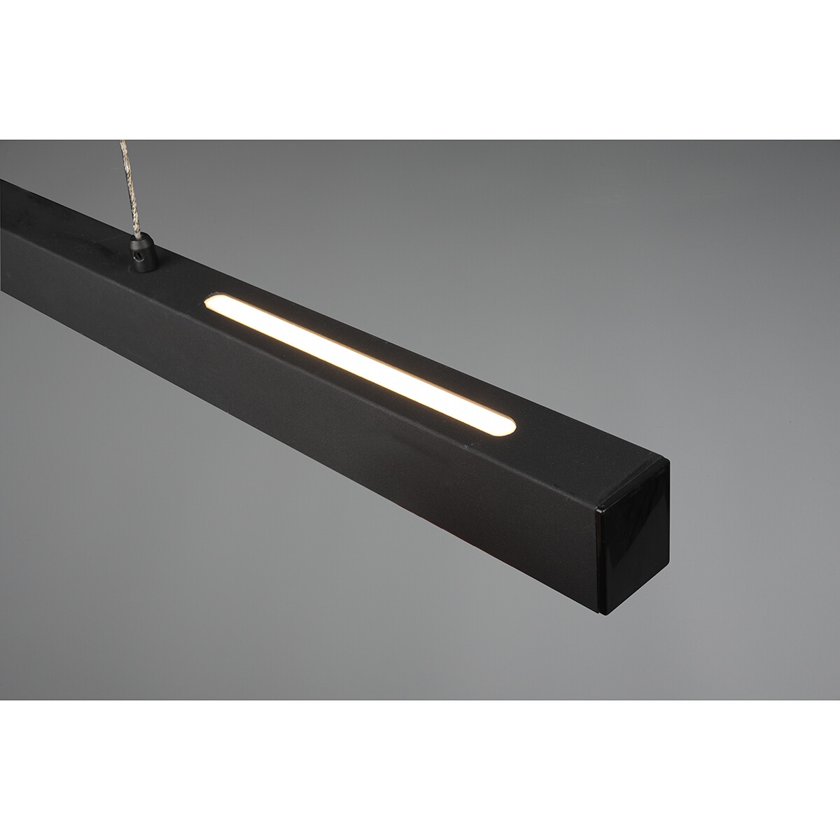 LED Hanglamp - Trion Parola Up and Down - 31W - Warm Wit 3000K - Dimbaar - Rechthoek - Mat Zwart - Aluminium