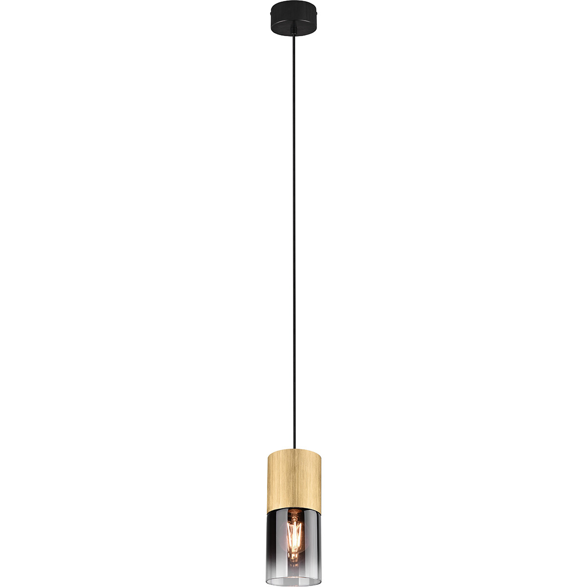 LED Hanglamp - Trion Roba - E27 Fitting - 1-lichts - Rond - Mat Goud - Aluminium product afbeelding