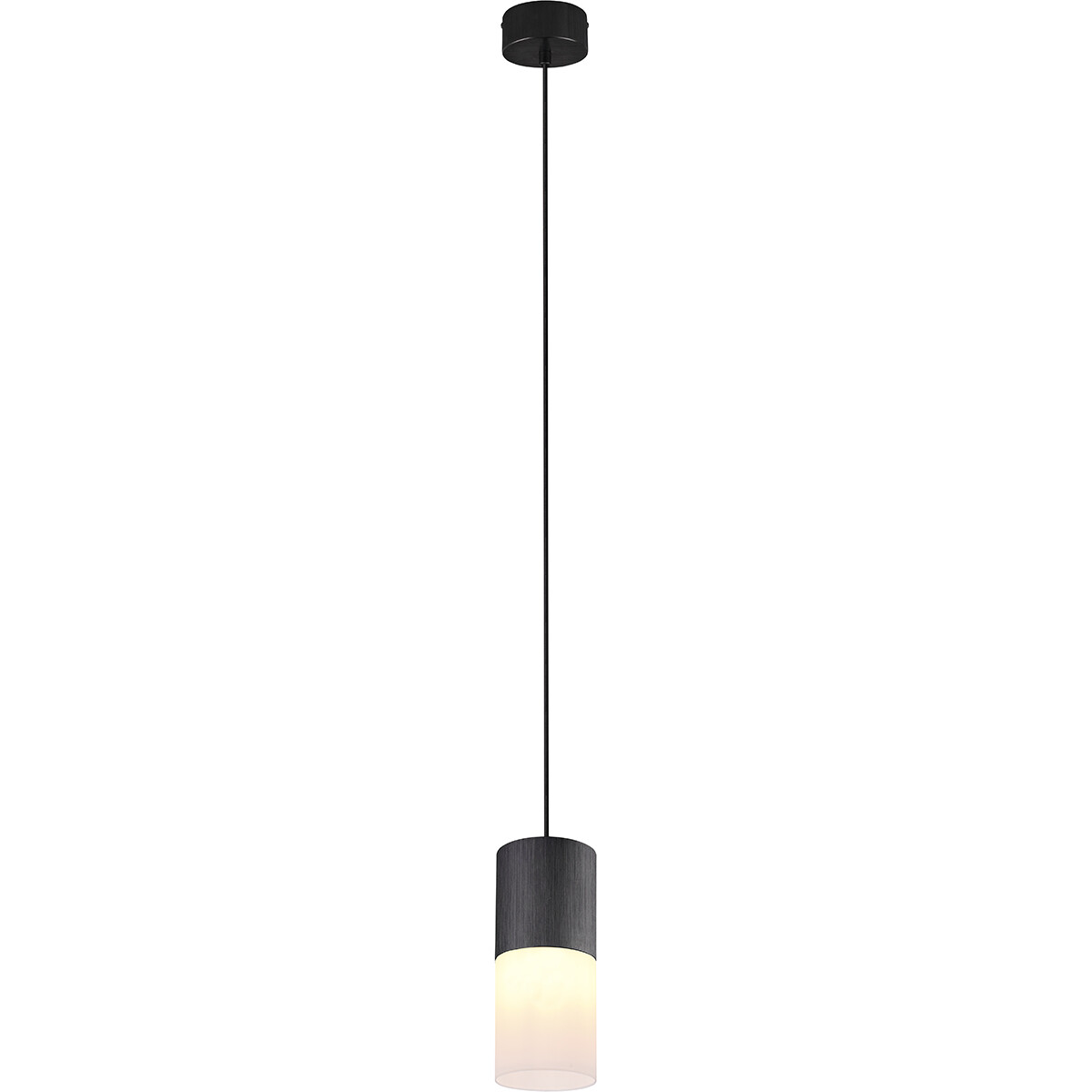 LED Hanglamp - Trion Roba - E27 Fitting - 1-lichts - Rond - Mat Zwart - Aluminium product afbeelding